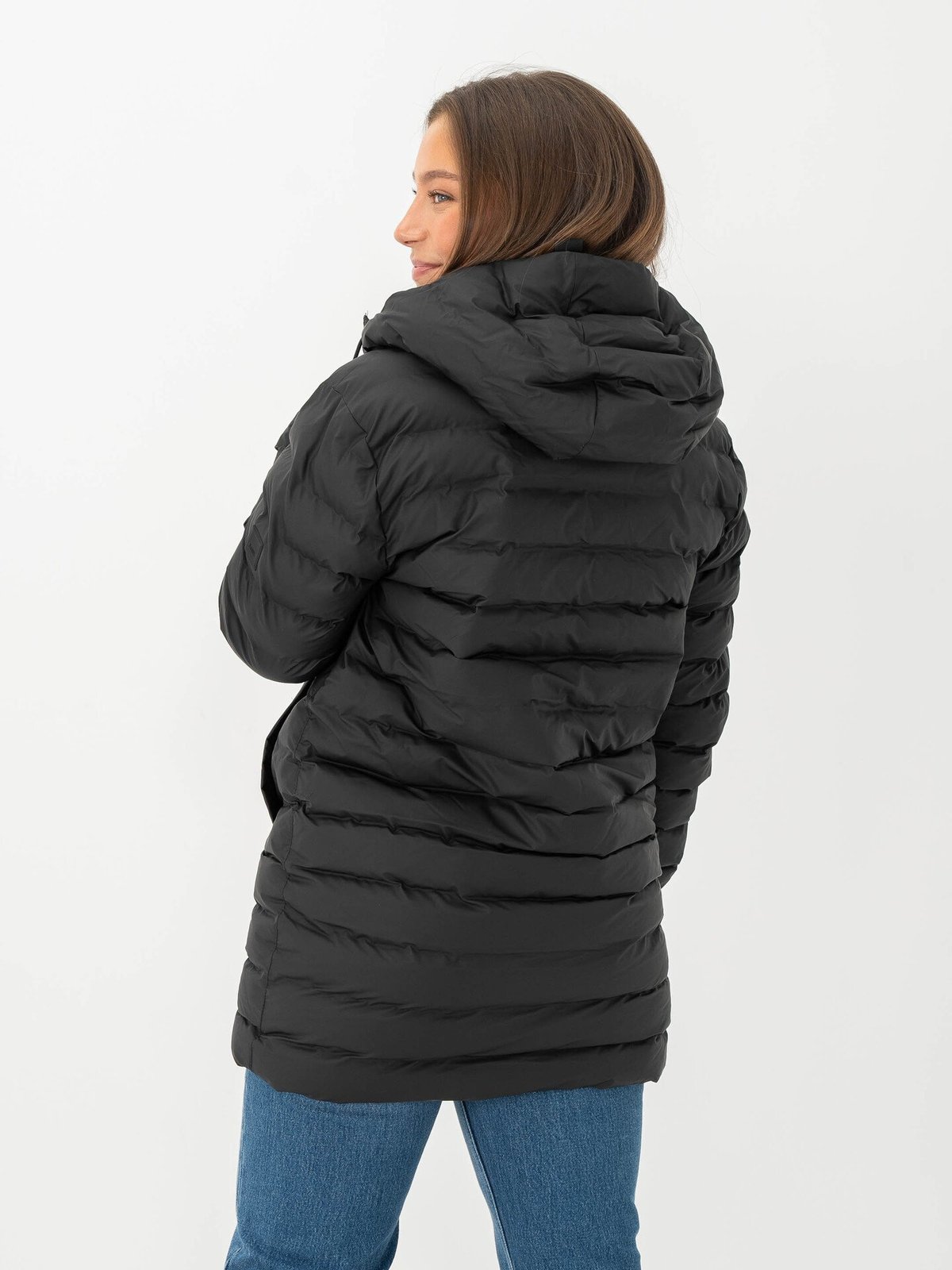 Rains Lohjal Long Puffer Jacket 01 Black
