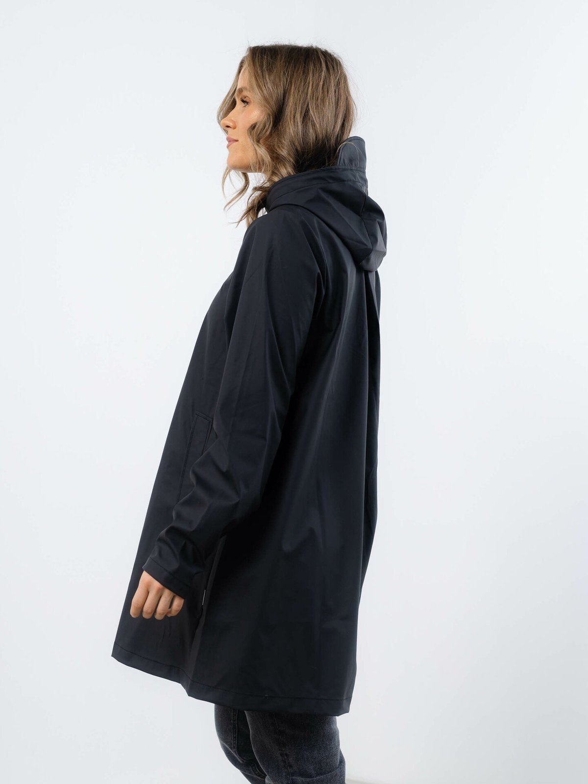 Rains A-line Jacket Black