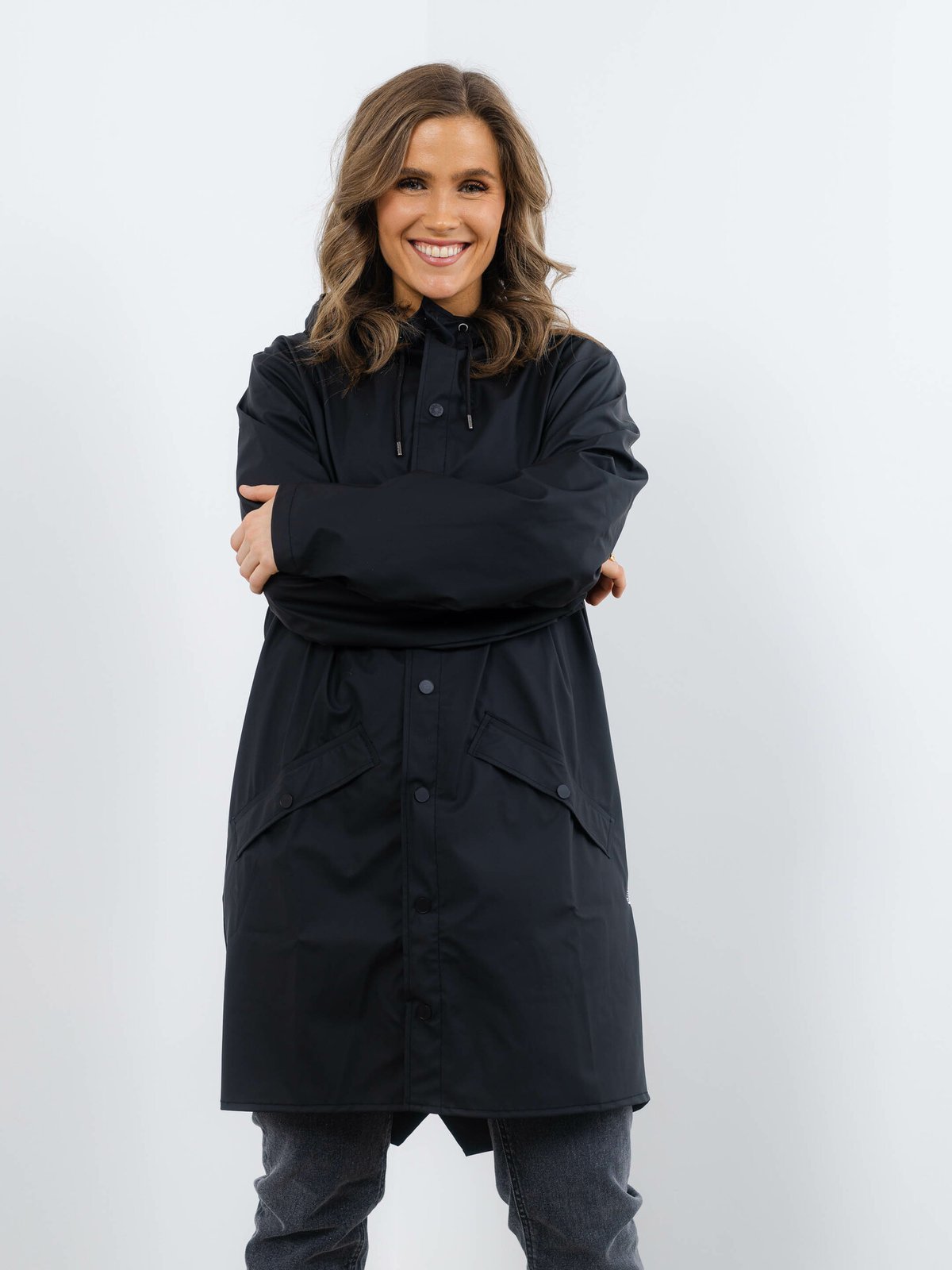 Rains A-line Jacket Black