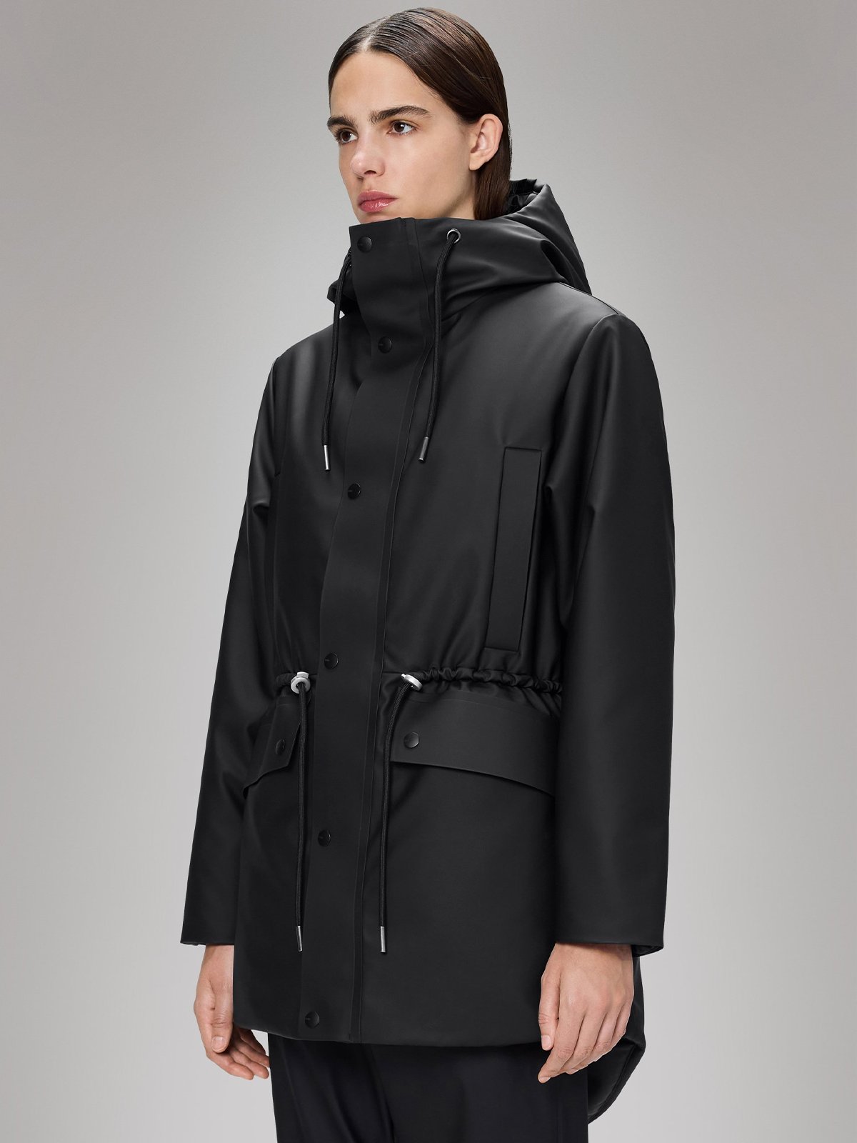 Rains Nome String Parka W3T3 Black
