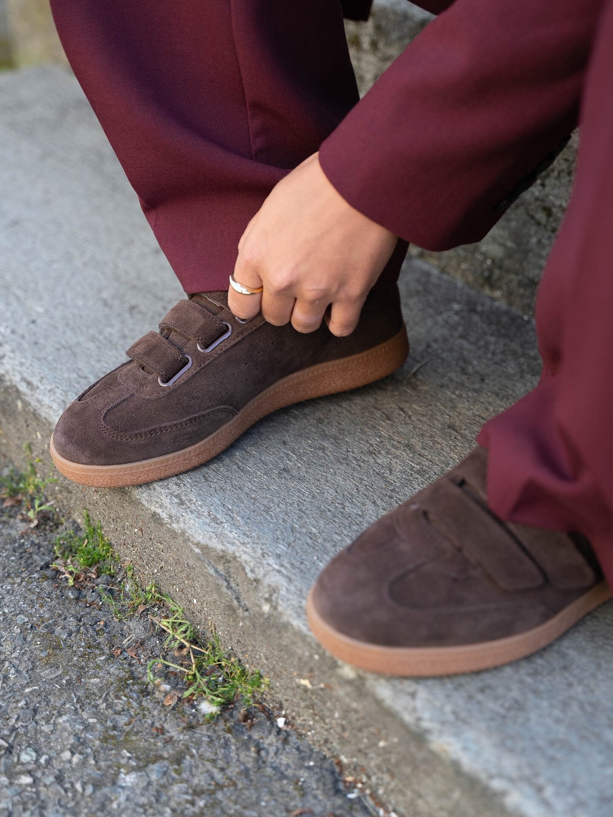 Roberto Rosso Ace Strap Suede Dark Brown