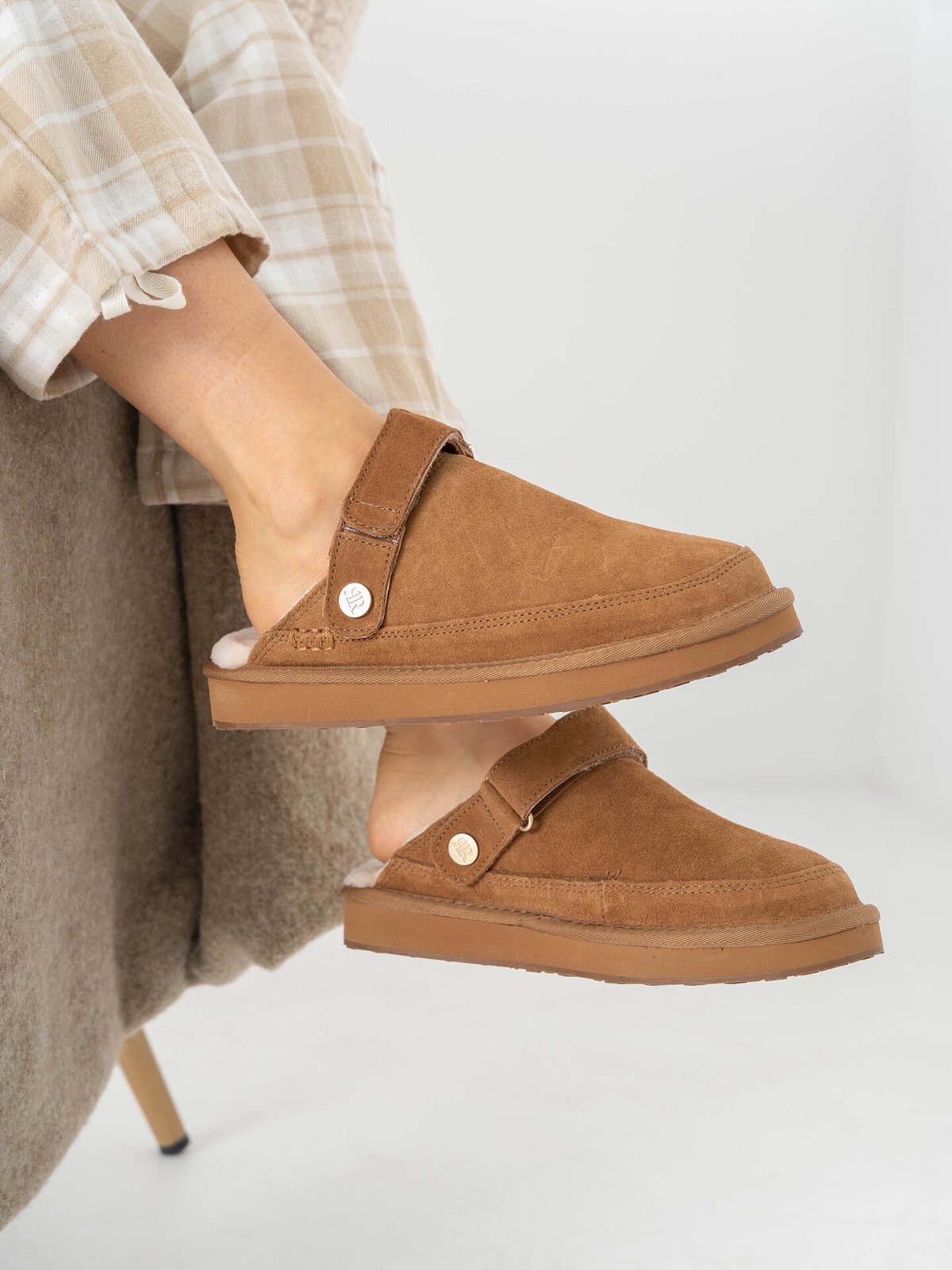 Roberto Rosso Cabot Slipper Backstrap Cognac