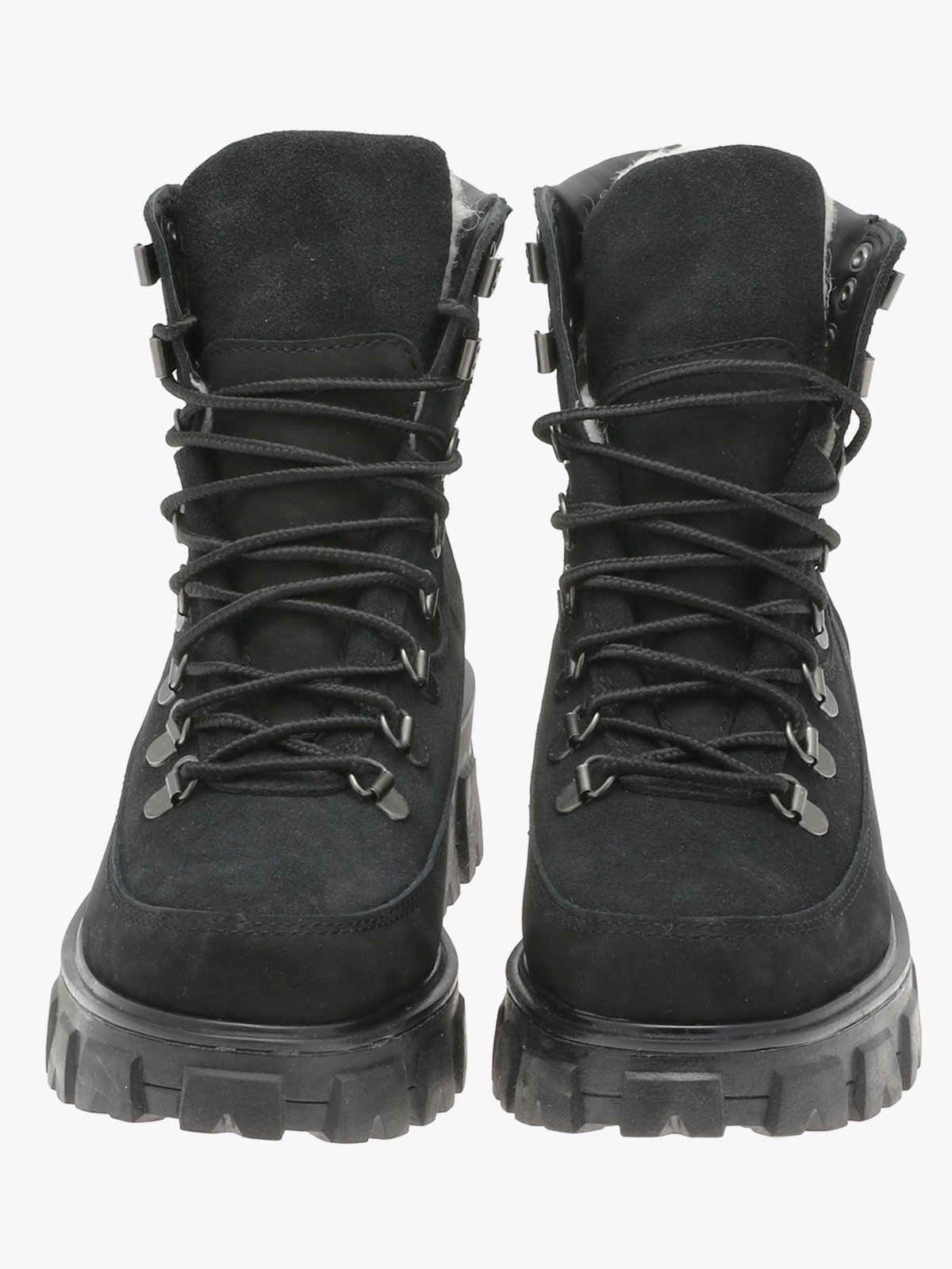 Roberto Rosso Leather Combat Boot Warm Black