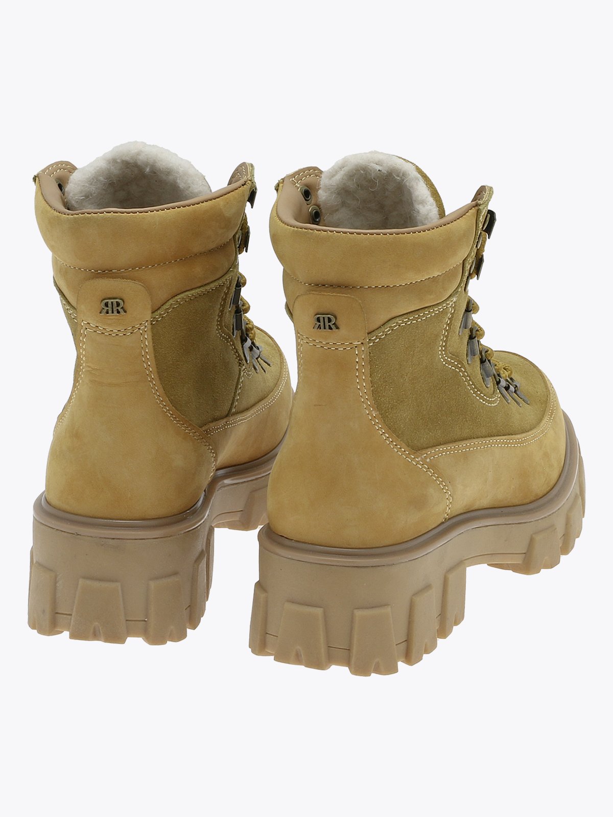 Roberto Rosso Leather Combat Boot Warm Tan