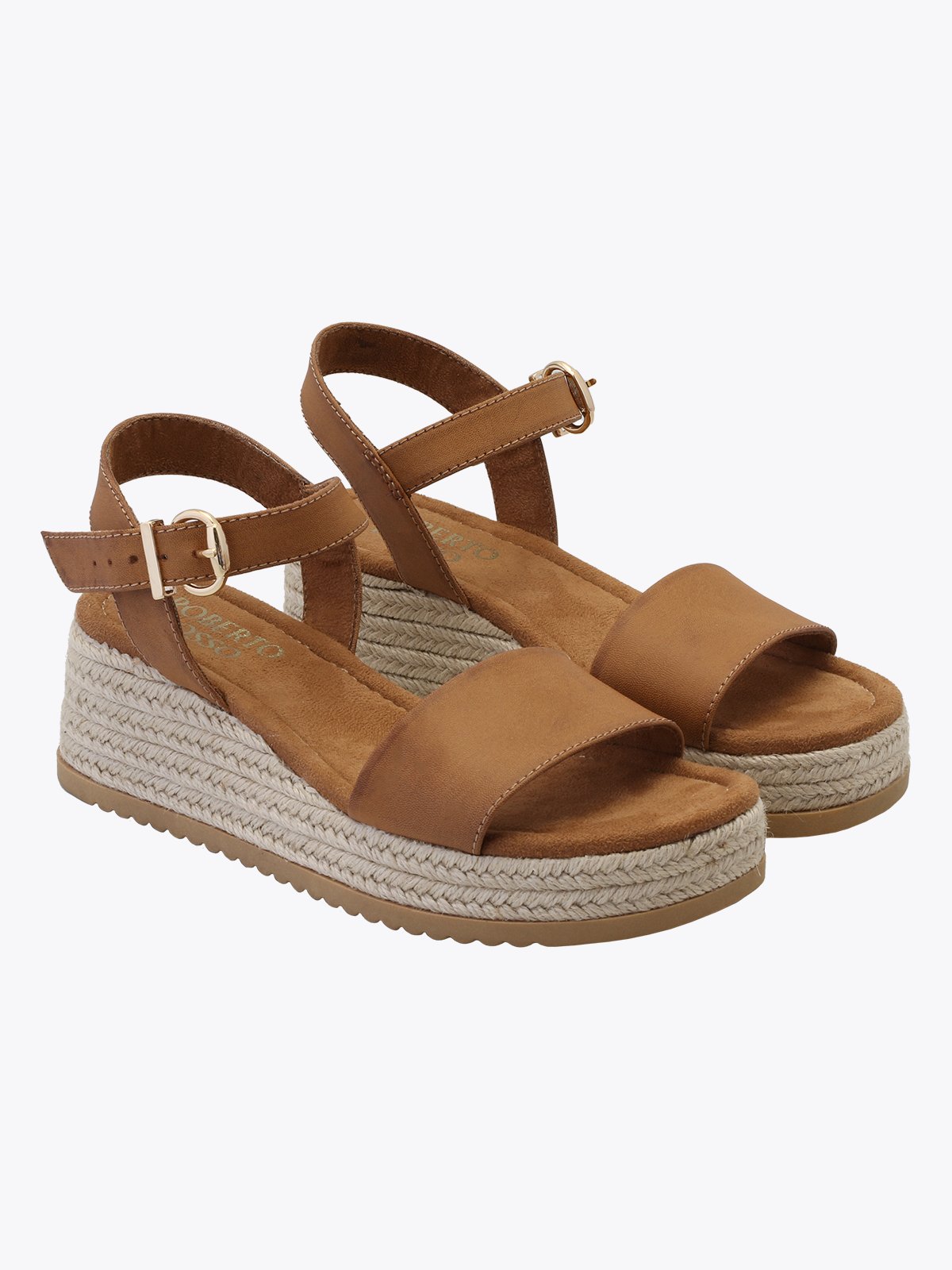 Roberto Rosso Lili Wedge Cognac