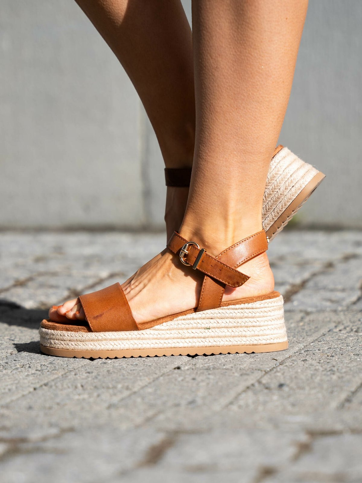 Roberto Rosso Lili Wedge Cognac