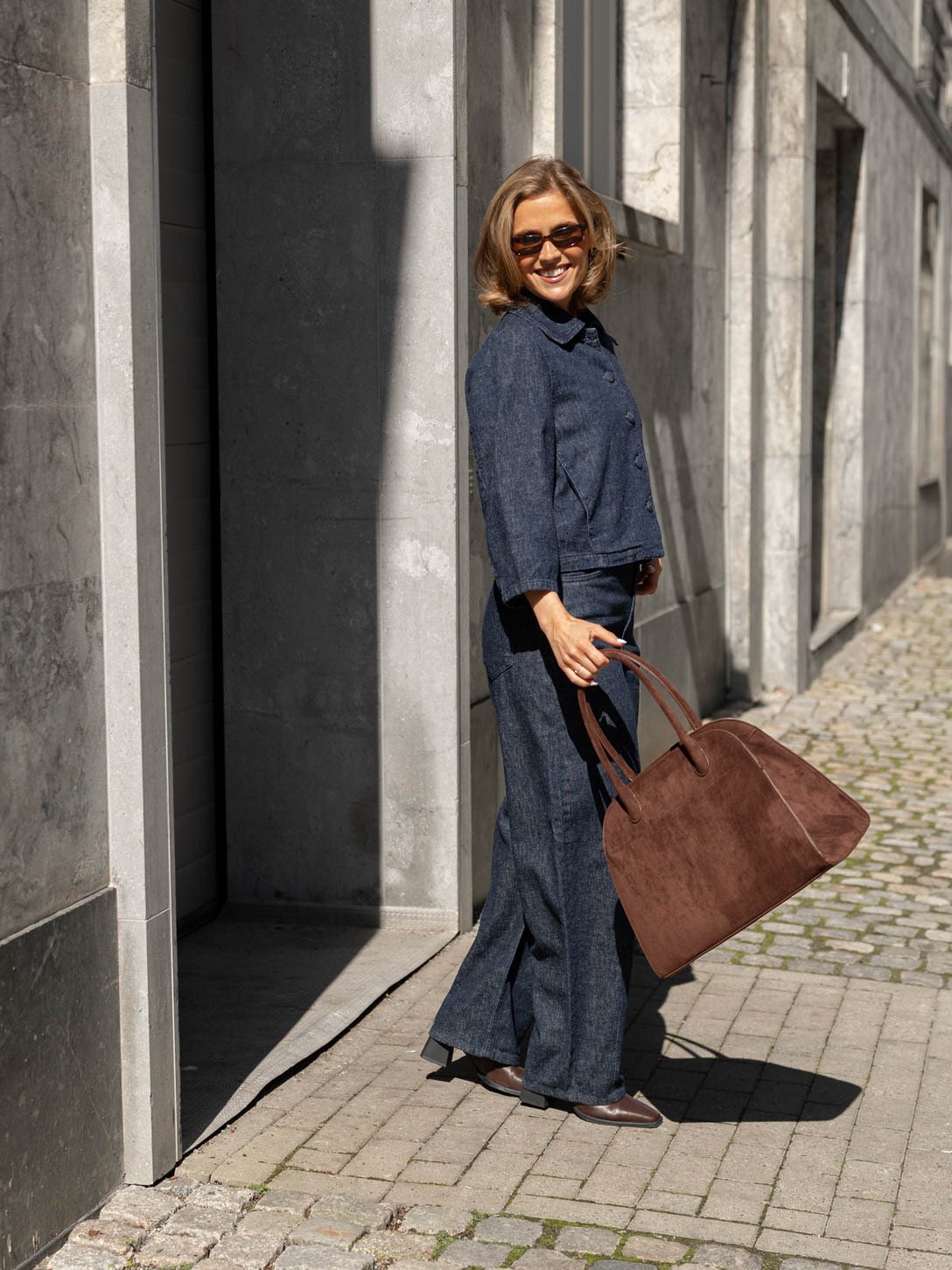 Roberto Rosso Lona Bag Dark Brown