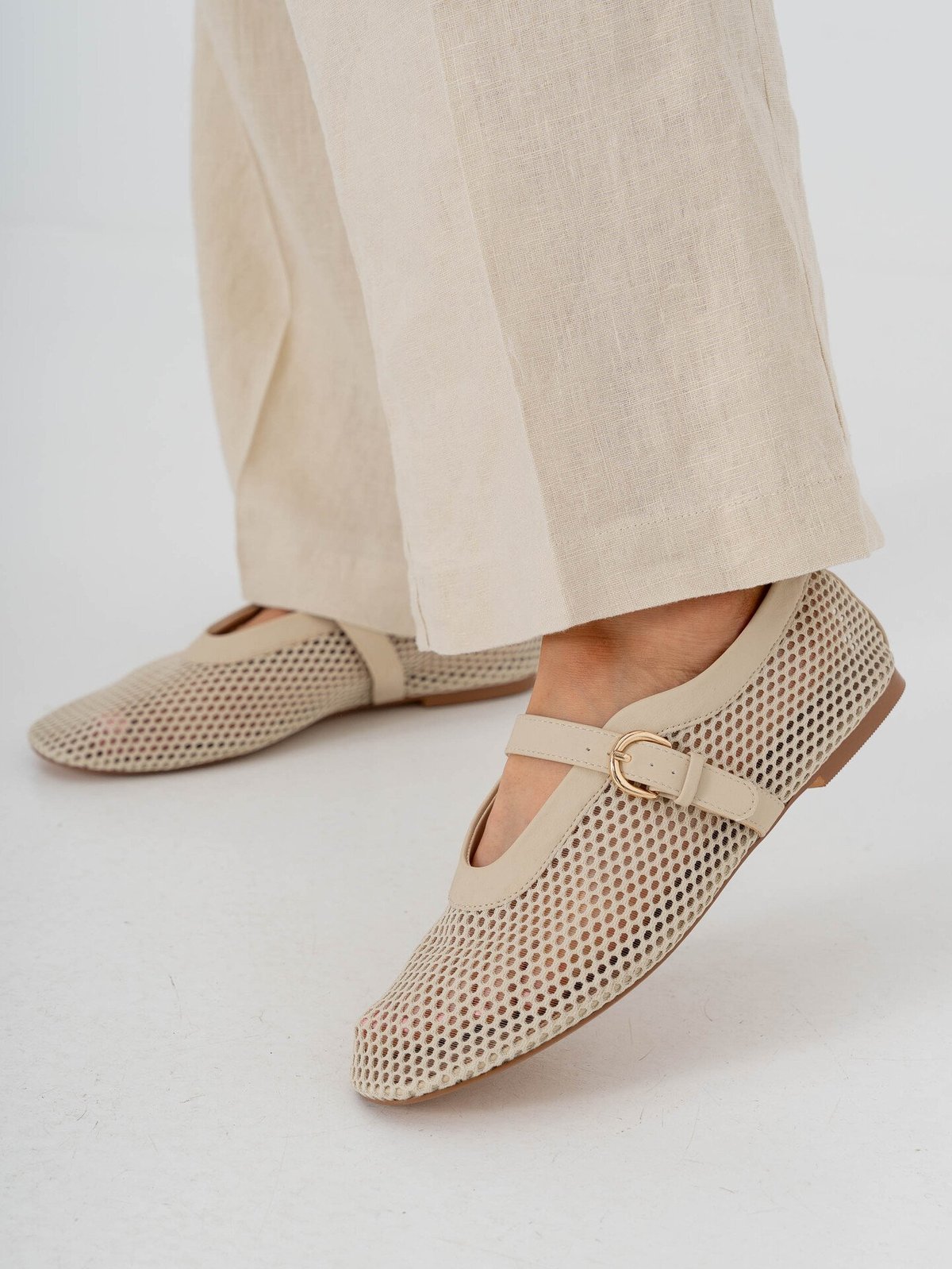 Roberto Rosso Palermo Ballerina Cream