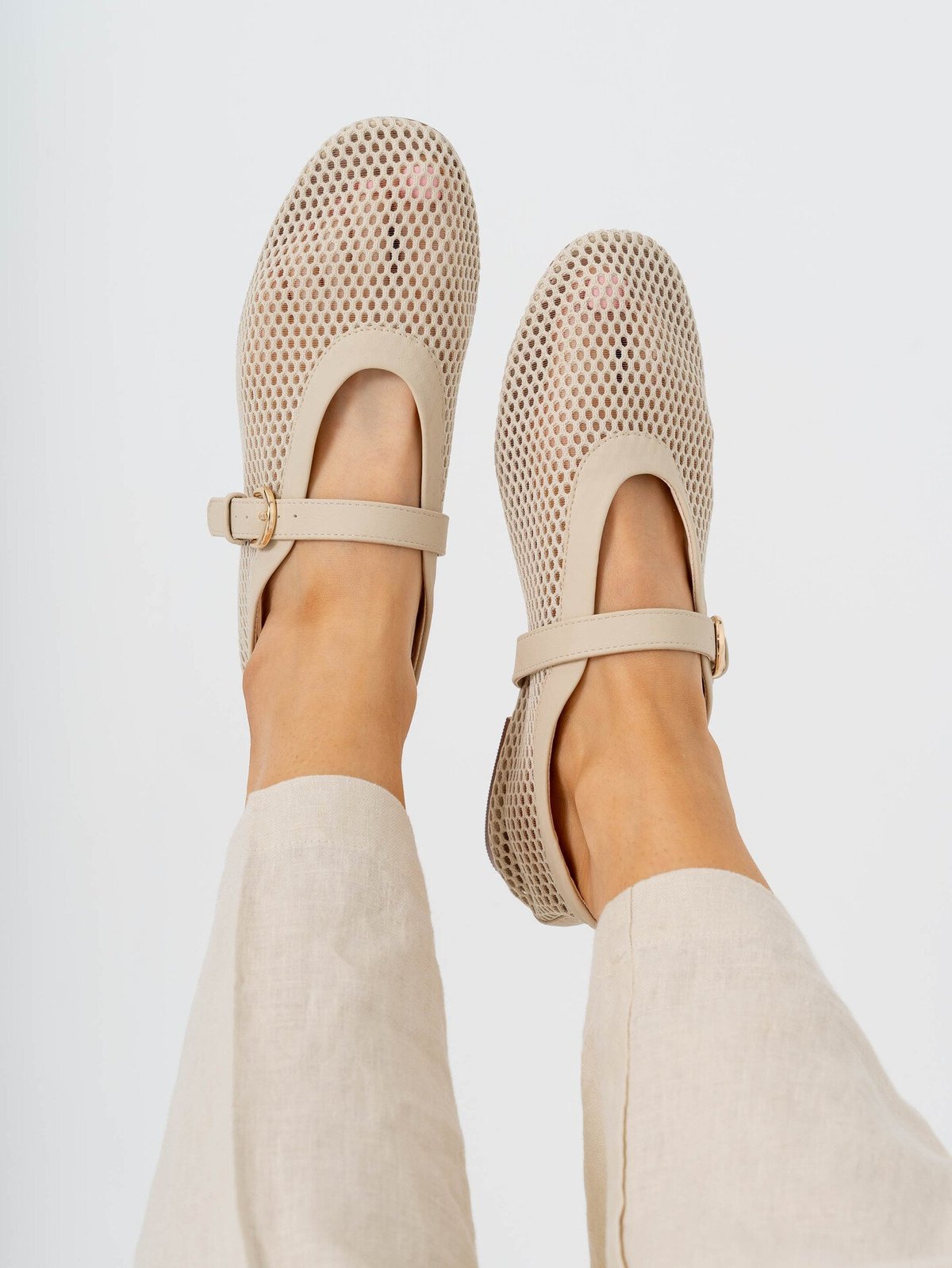 Roberto Rosso Palermo Ballerina Cream