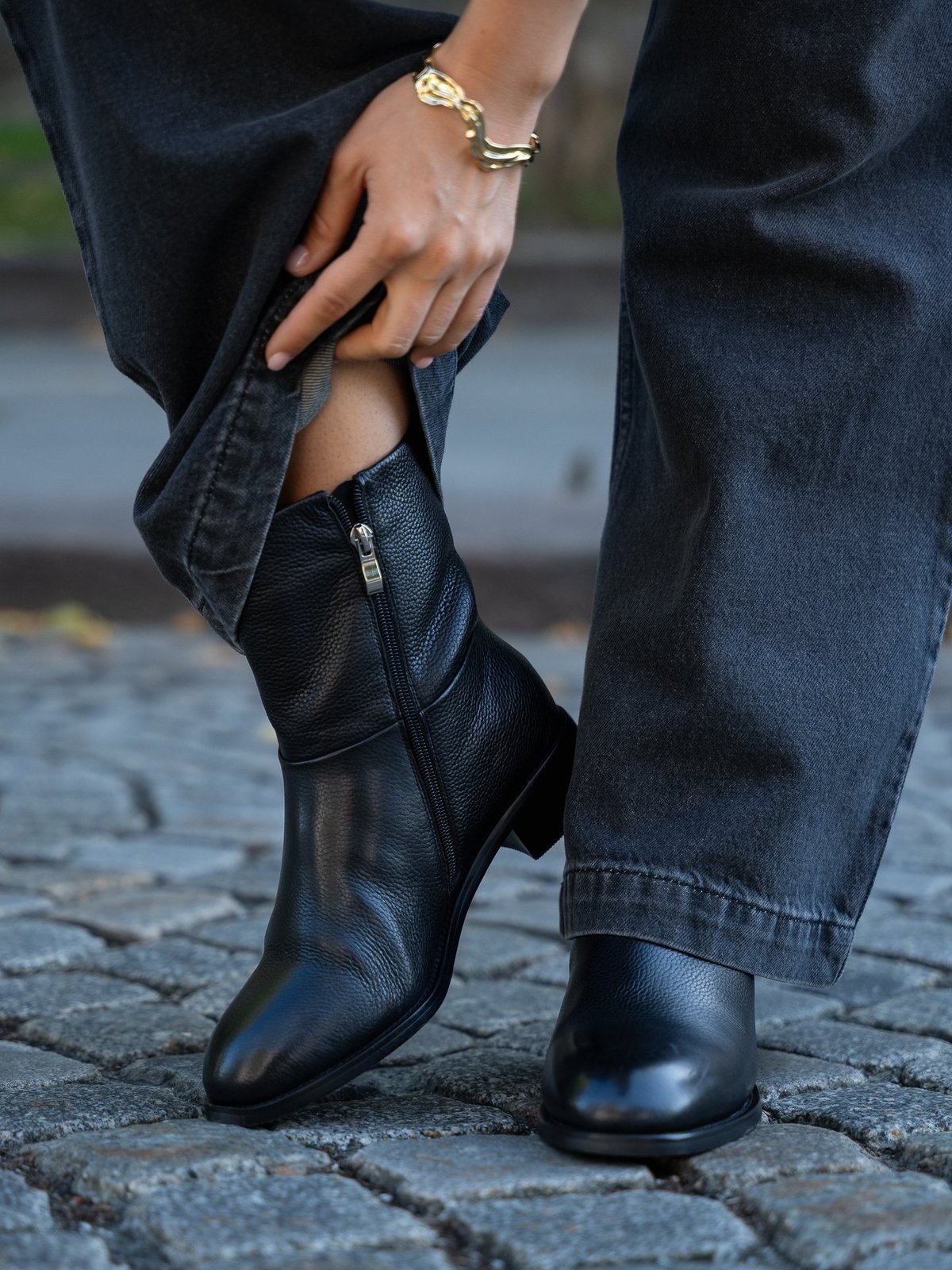 Roberto Rosso Pavia Leather Boot Black