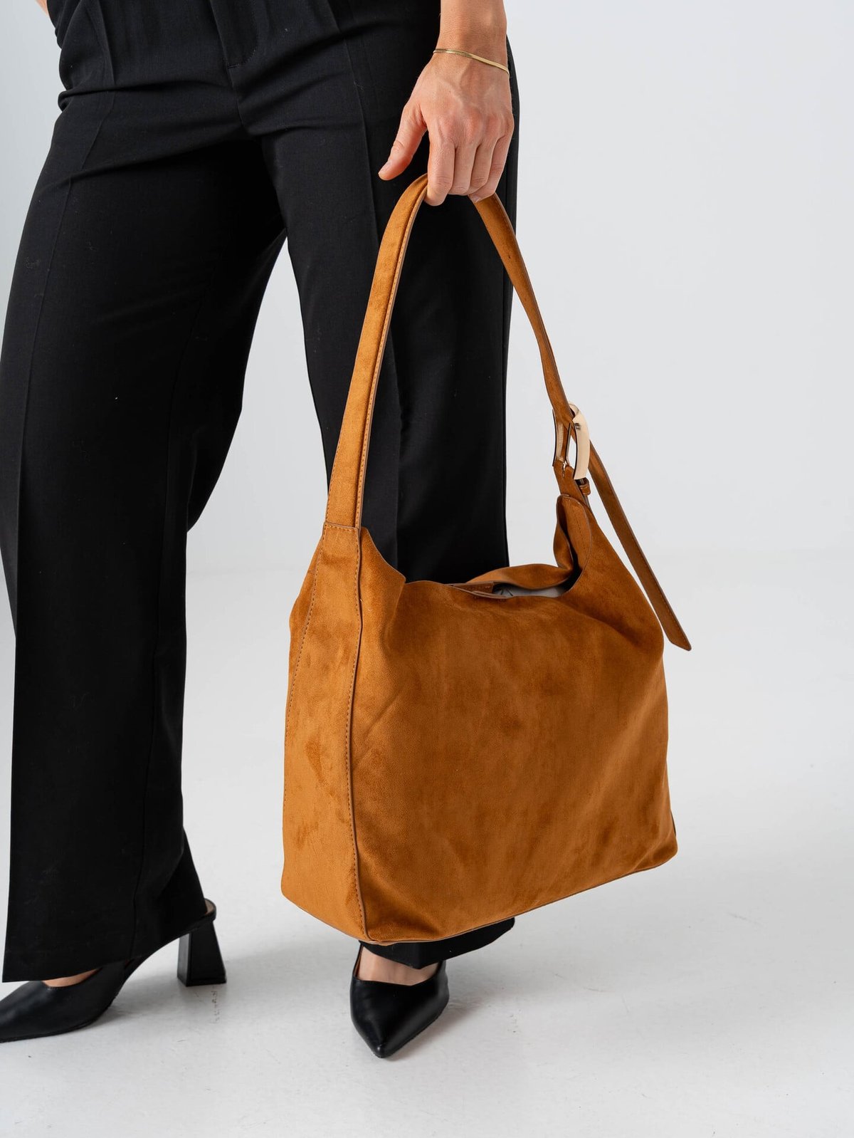 Roberto Rosso Sabbia Suede Handbag Camel