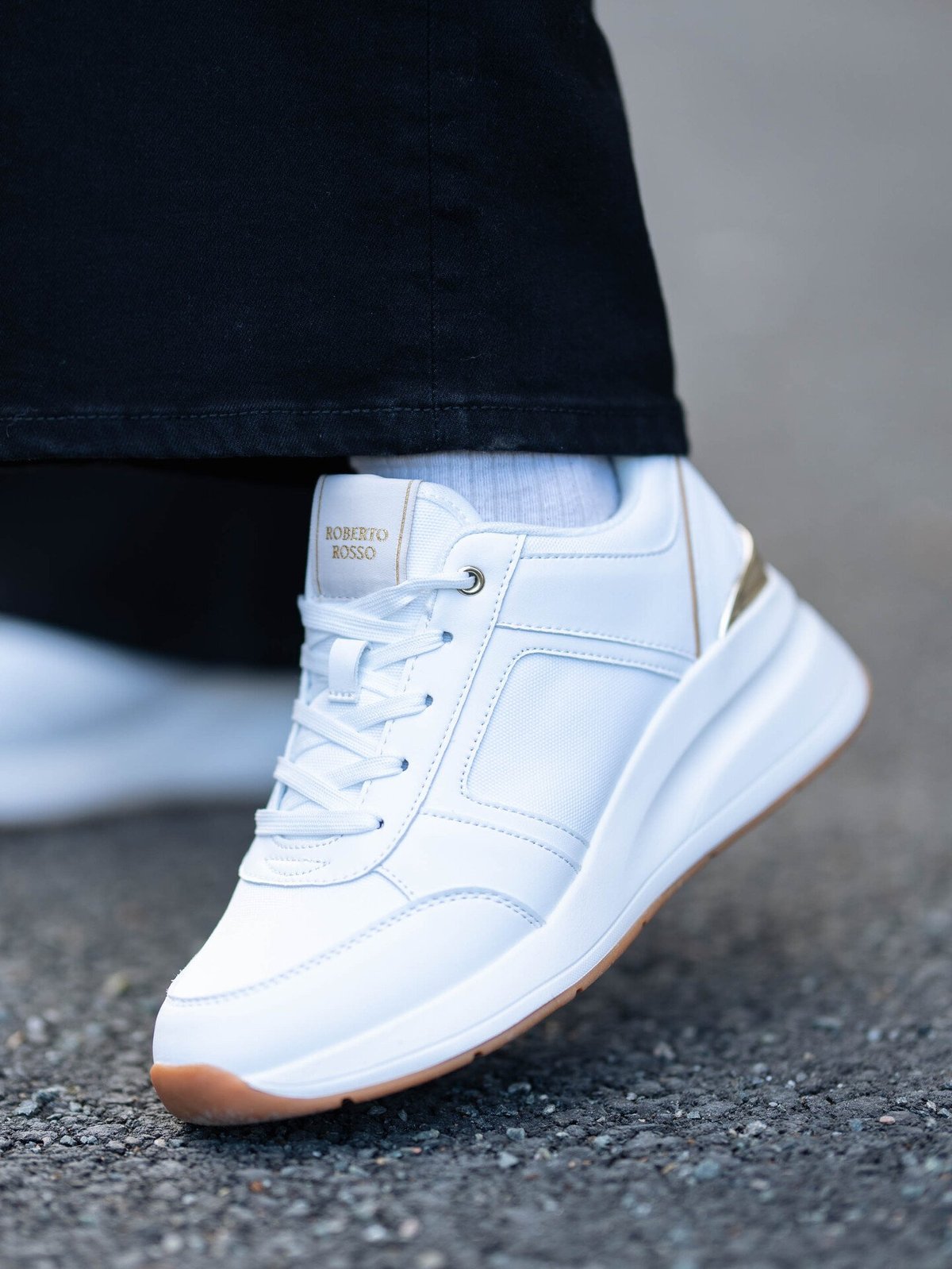 Roberto Rosso Sade Wedge Sneaker White