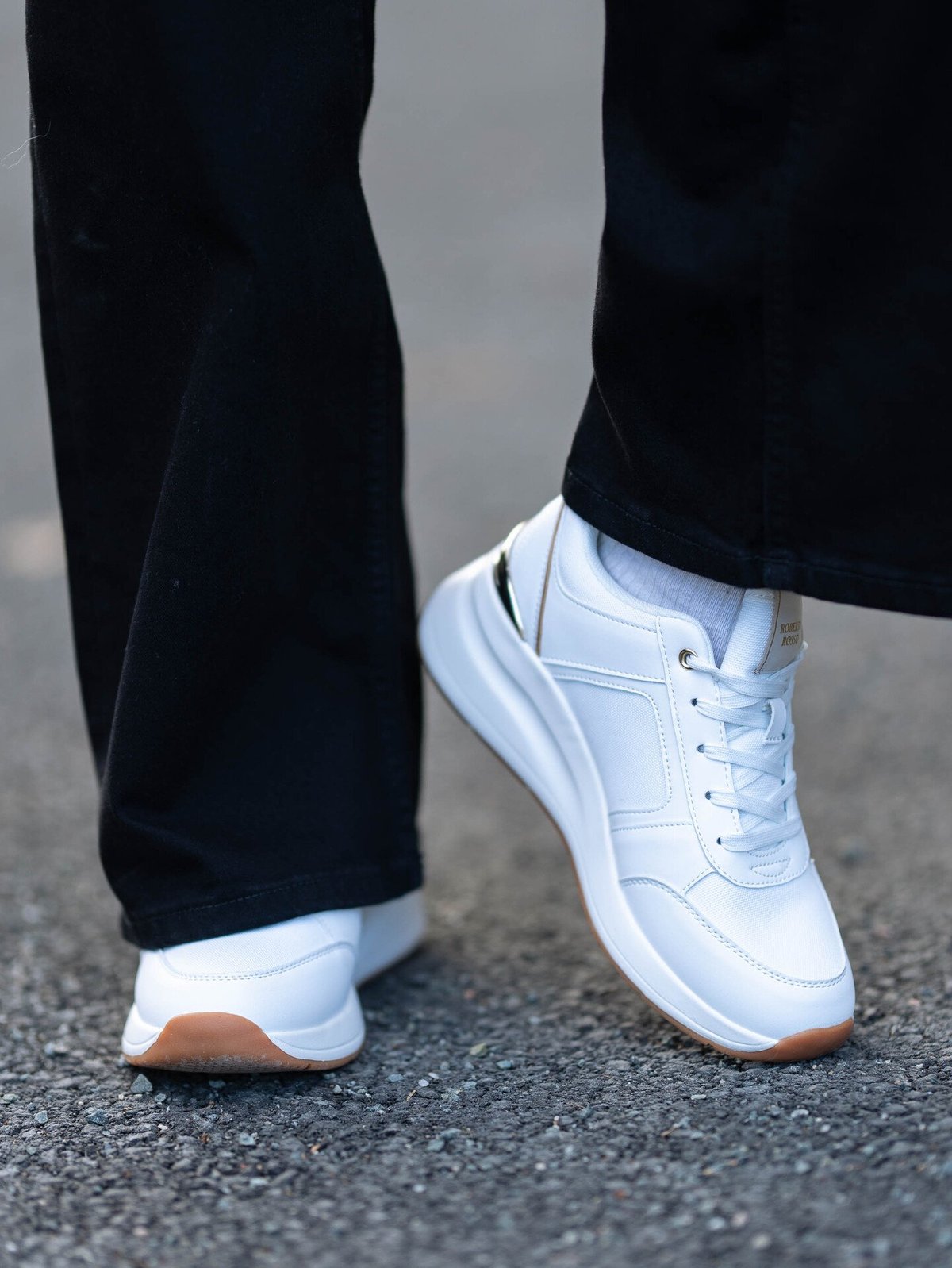 Roberto Rosso Sade Wedge Sneaker White