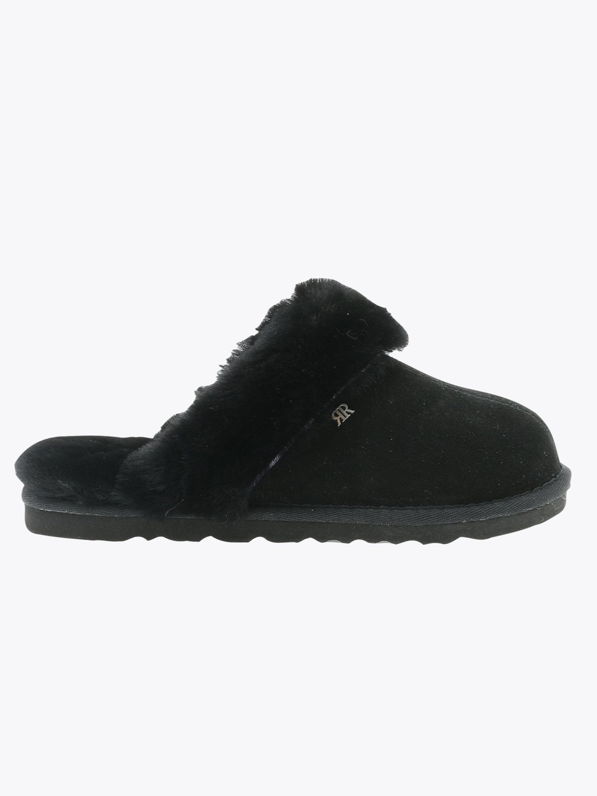 Roberto Rosso Sheepskin Slipper Black