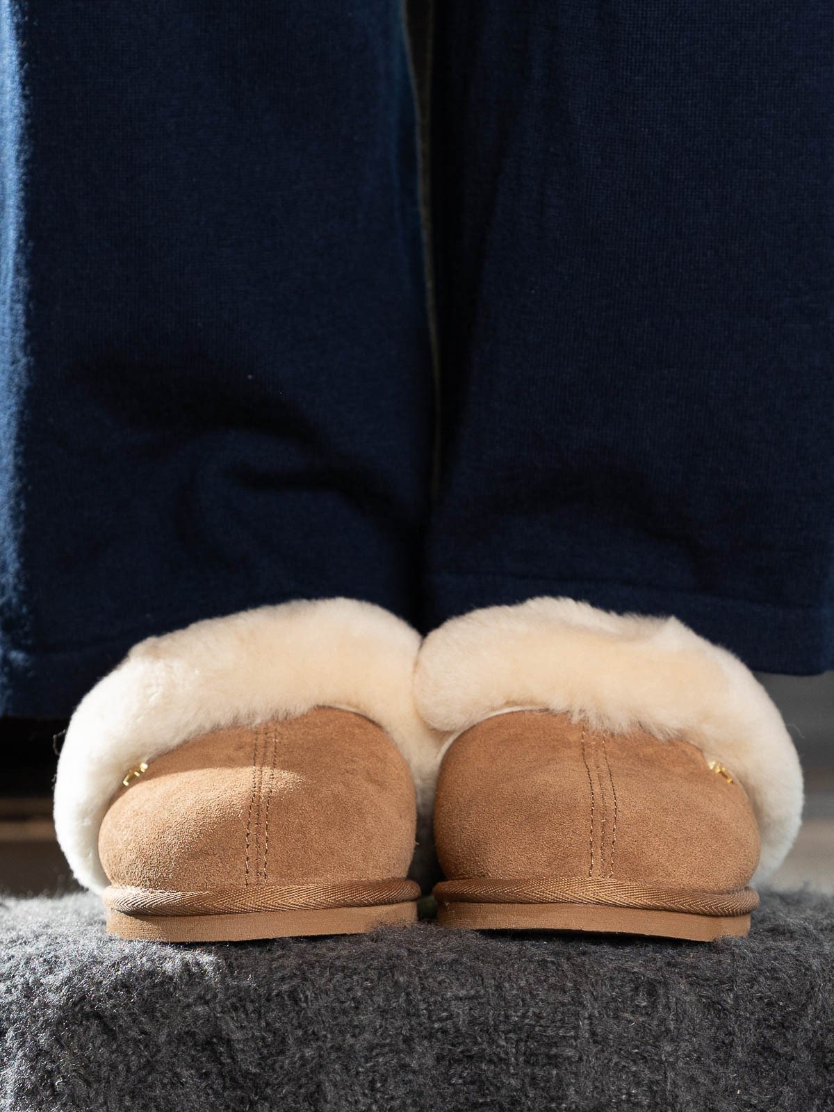 Roberto Rosso Sheepskin Slipper Brown