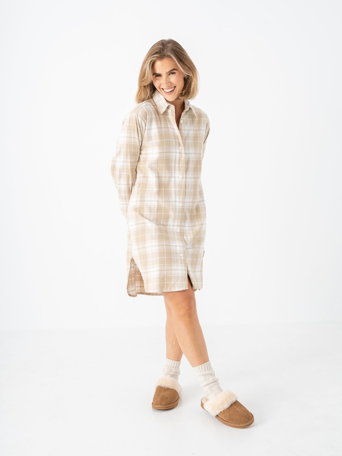 Roberto Rosso Sheepskin Slipper Cognac