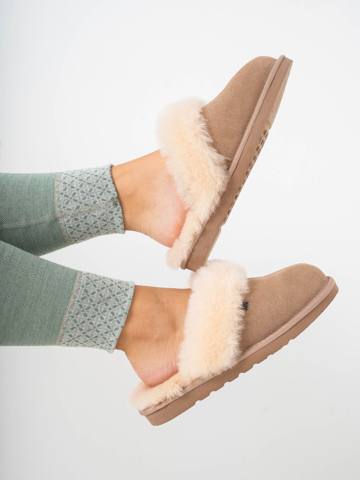 Roberto Rosso Sheepskin Slipper Twig
