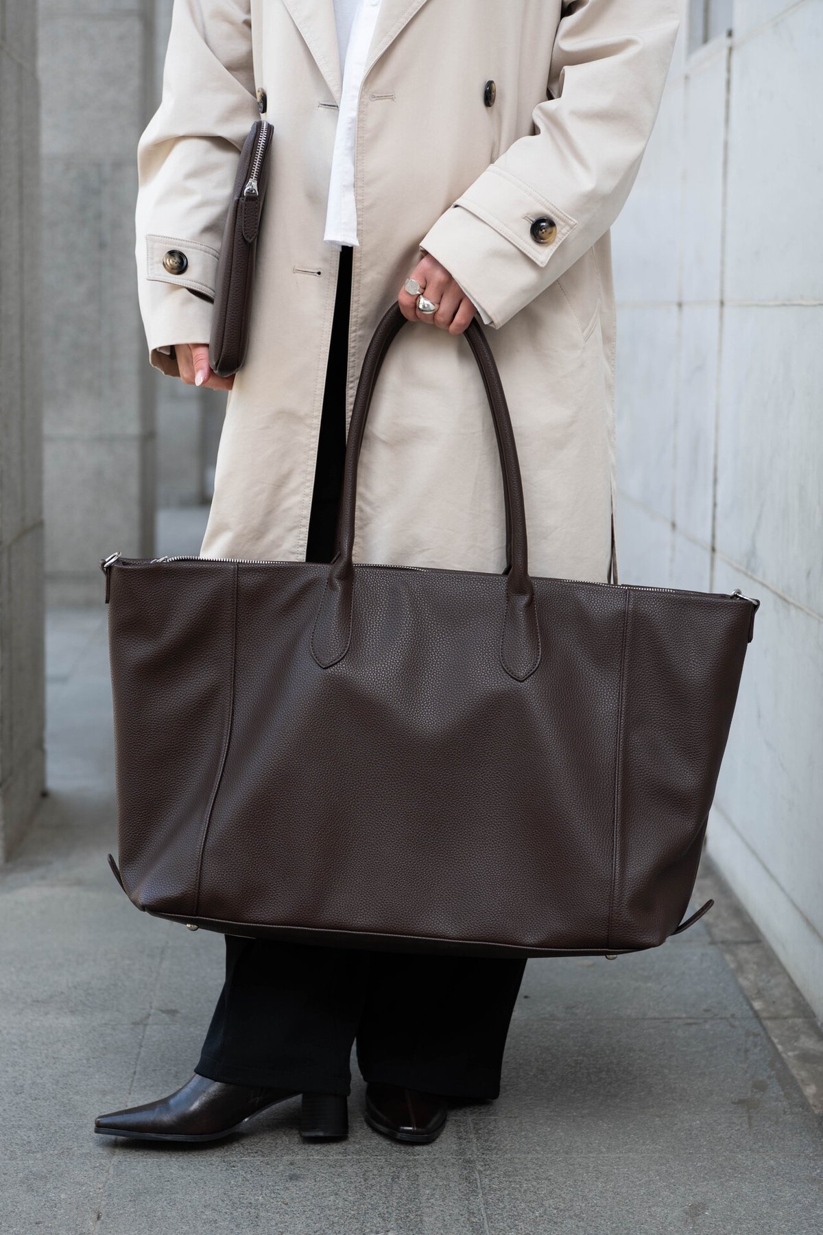 Roberto Rosso Tenza Weekend Bag Dark Brown