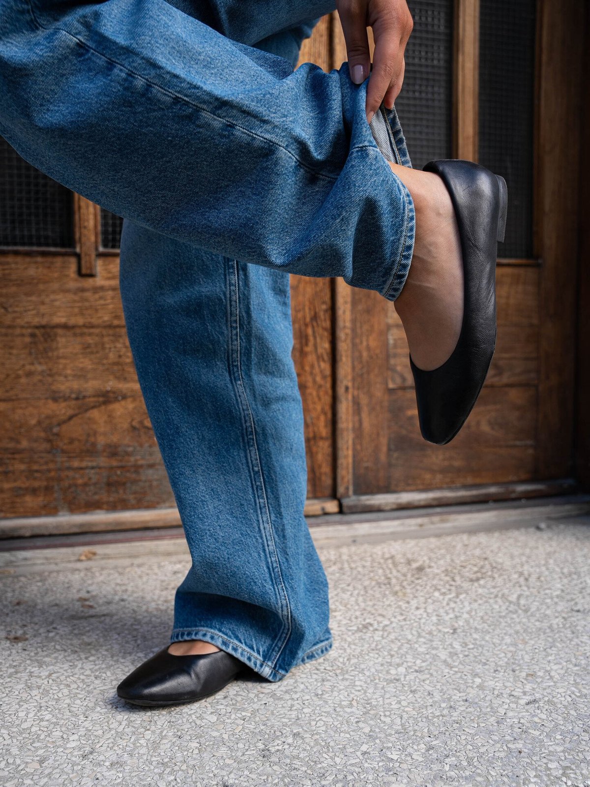 Roberto Rosso Trieste Ballerina Leather Black