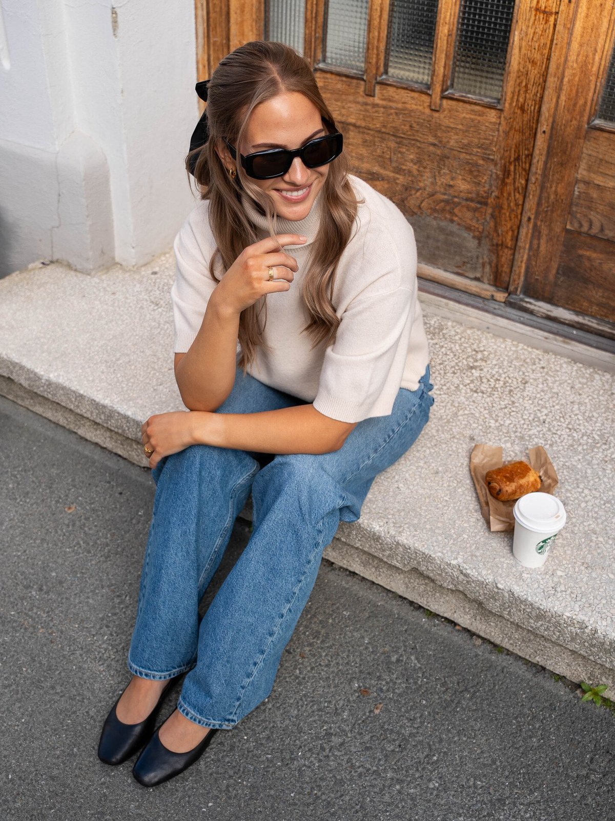 Roberto Rosso Trieste Ballerina Leather Black