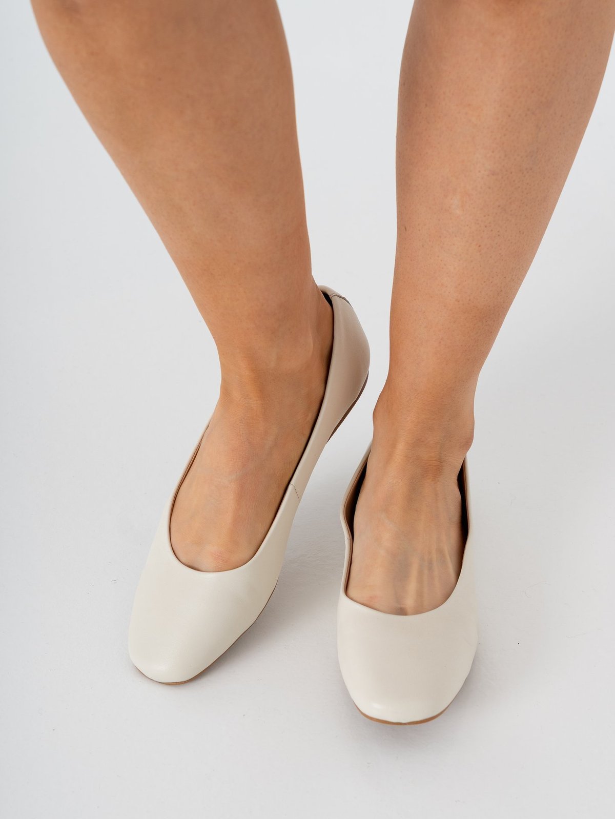 Roberto Rosso Trieste Ballerina Leather Beige