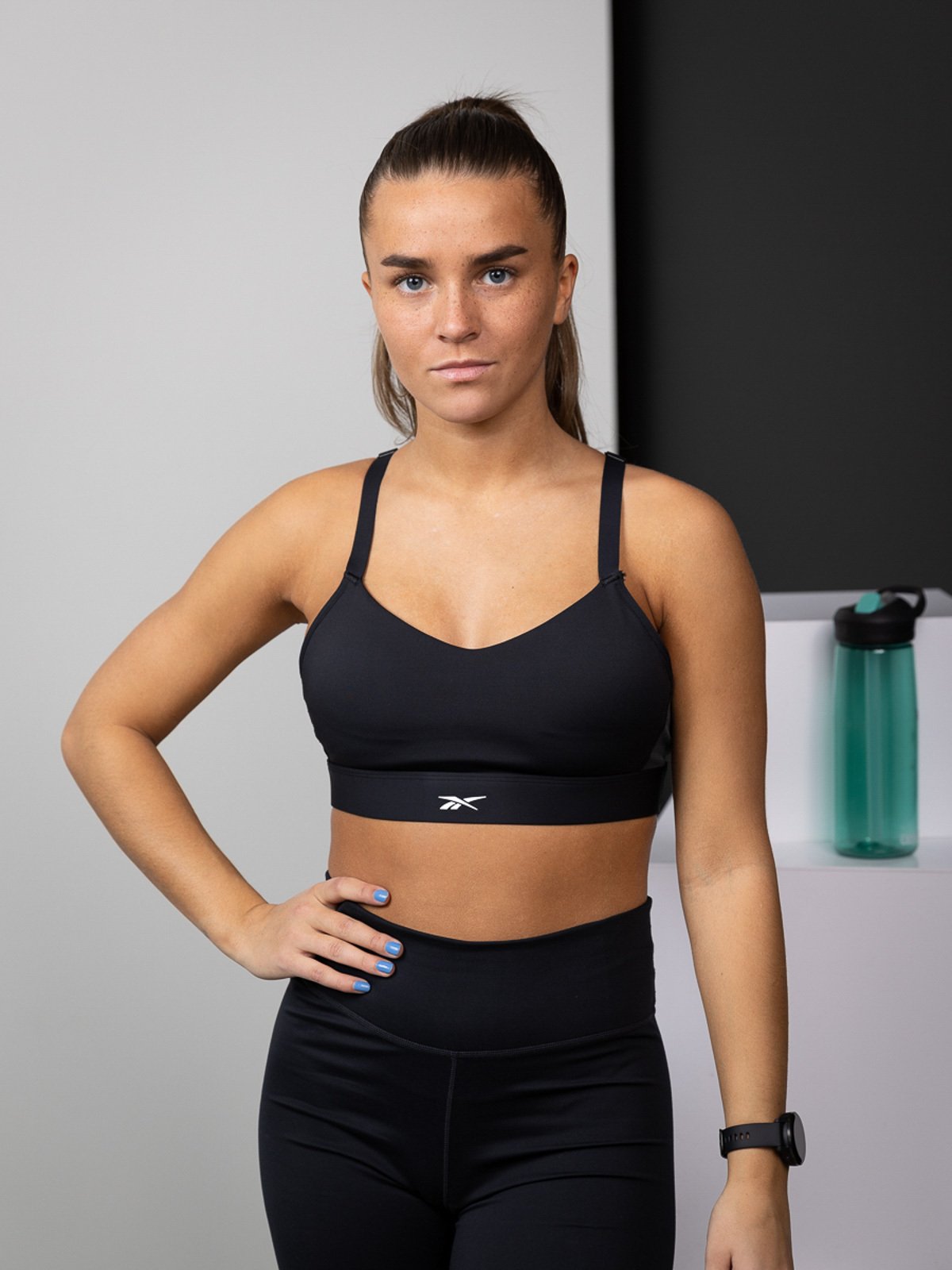 Reebok Sports Lux Strappy Bra Black