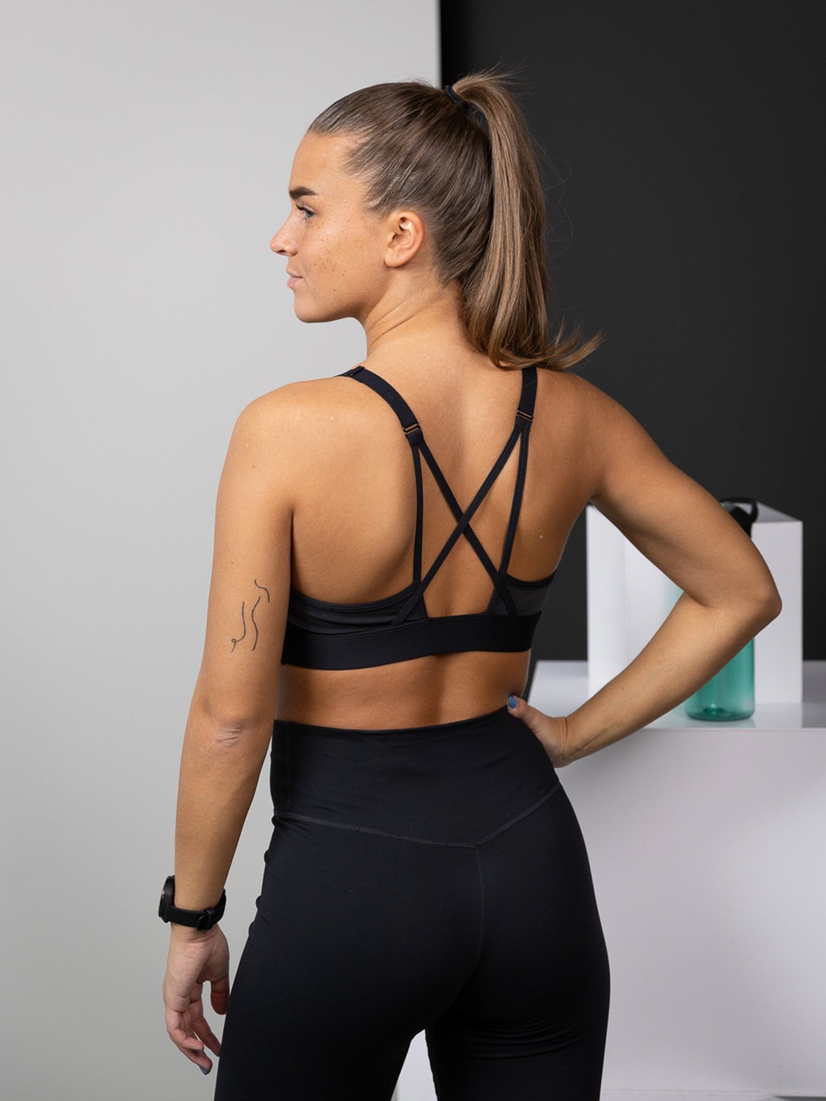 Reebok Sports Lux Strappy Bra Black