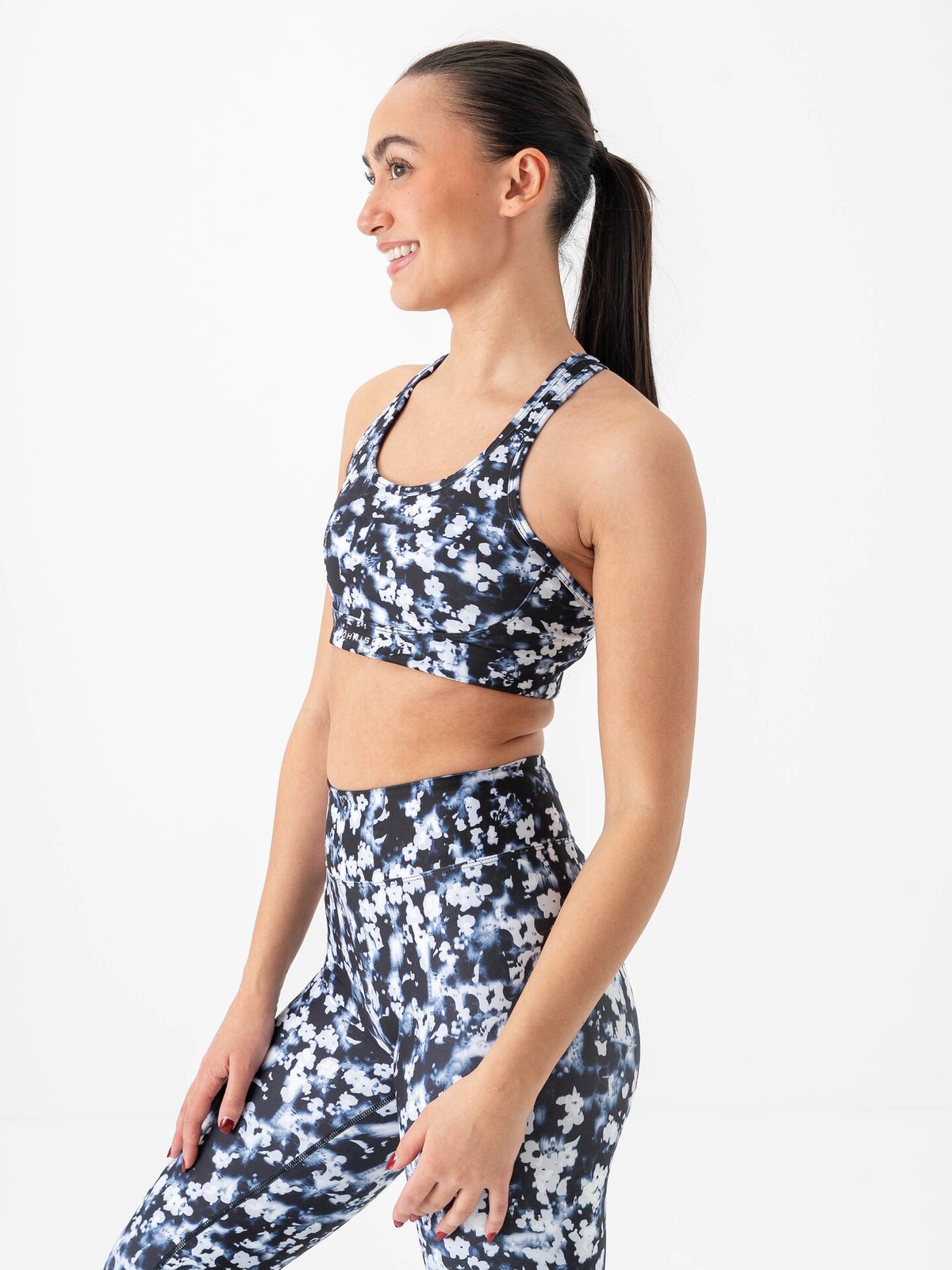Röhnisch Printed Mesh Sportsbra Indigo Bloom