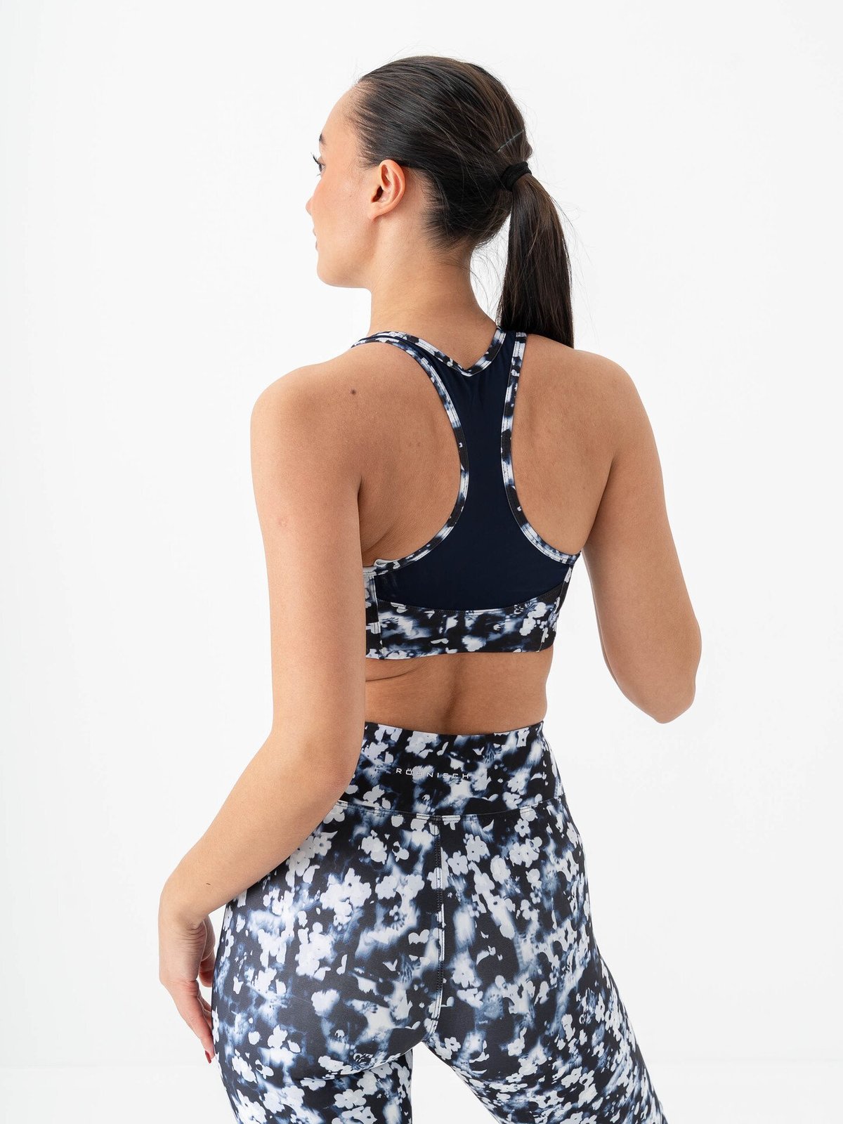 Röhnisch Printed Mesh Sportsbra Indigo Bloom