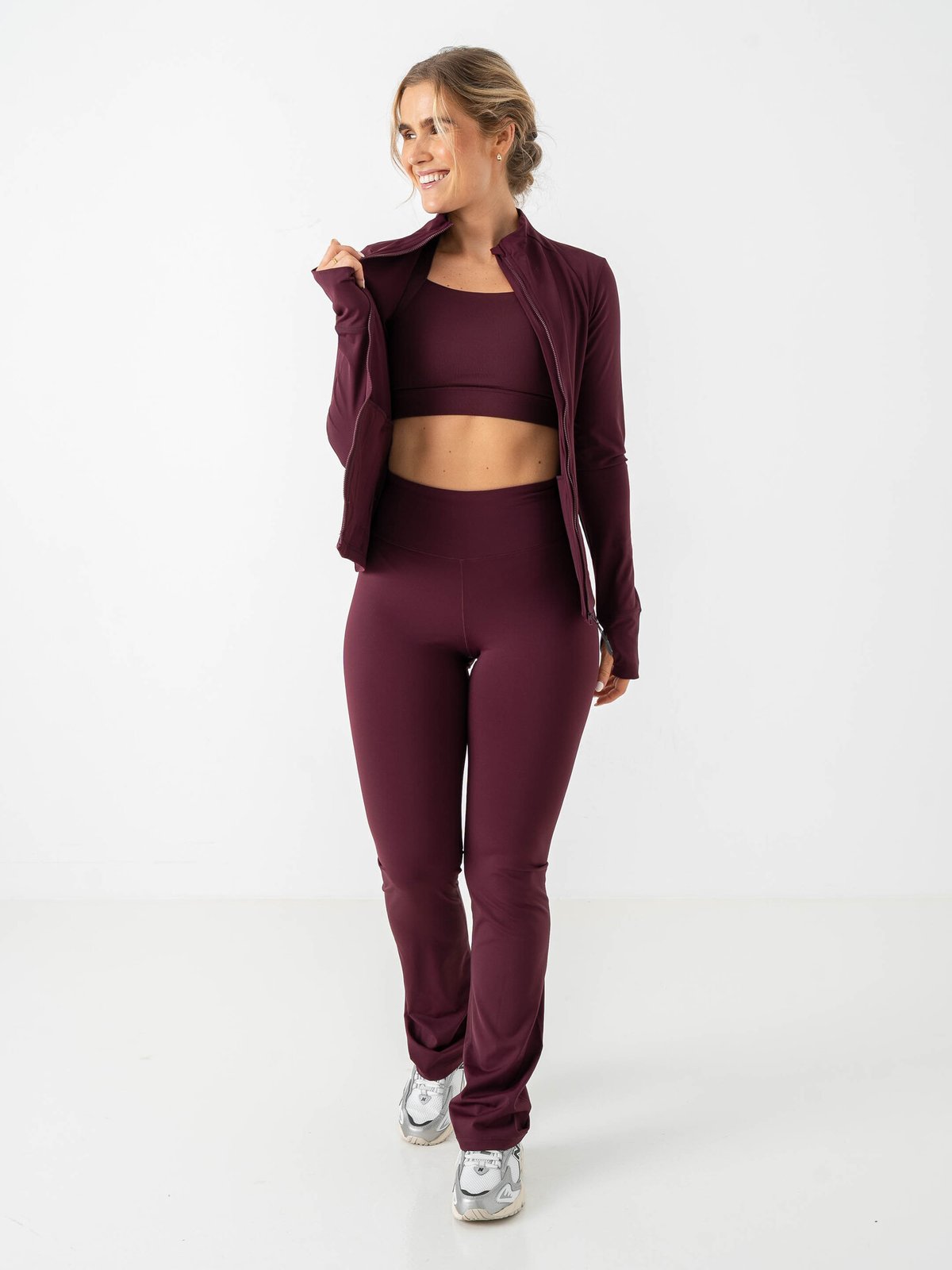Röhnisch Legacy Flare High Waist Tights Burgunder
