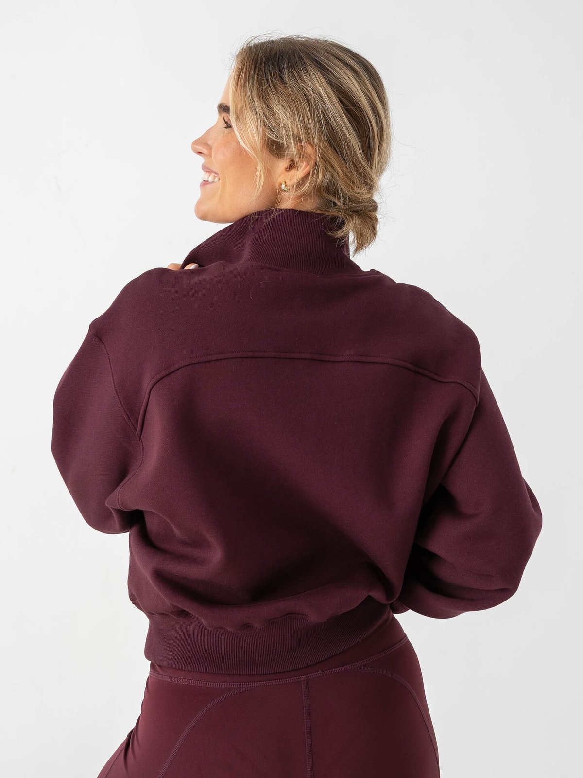 Röhnisch Base Sweat Half Zip Burgunder