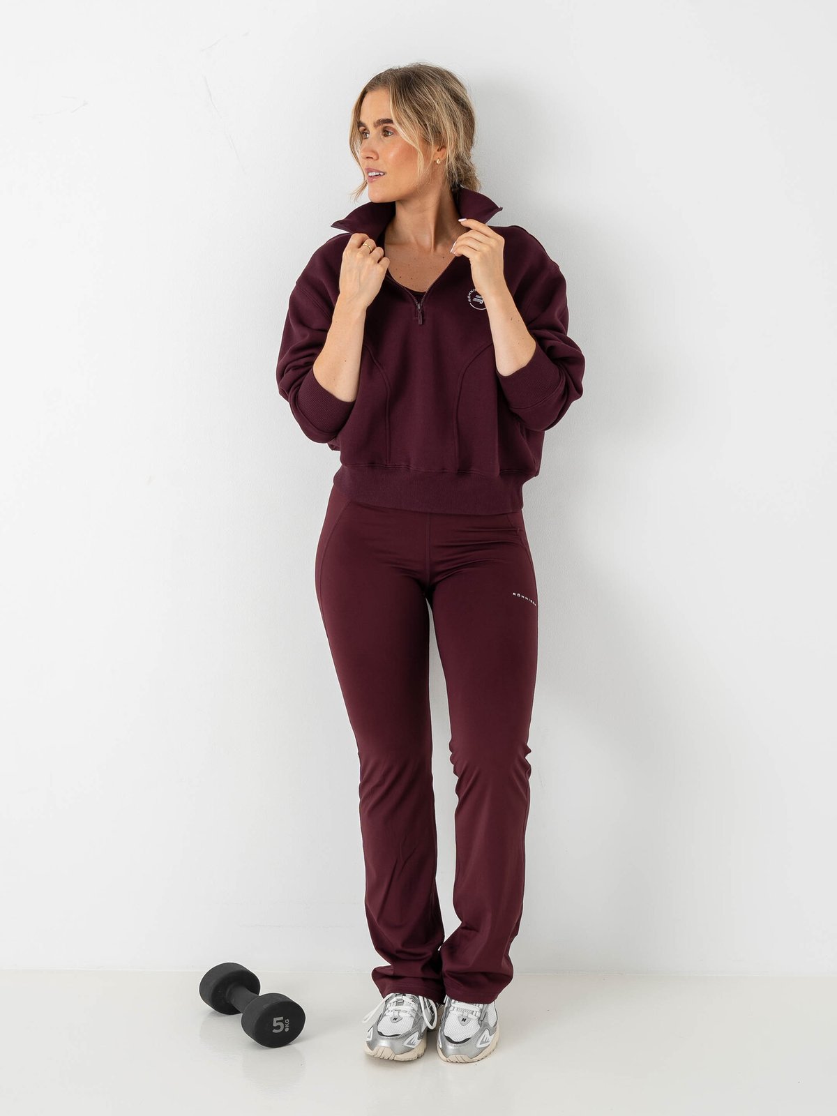 Röhnisch Base Sweat Half Zip Burgunder