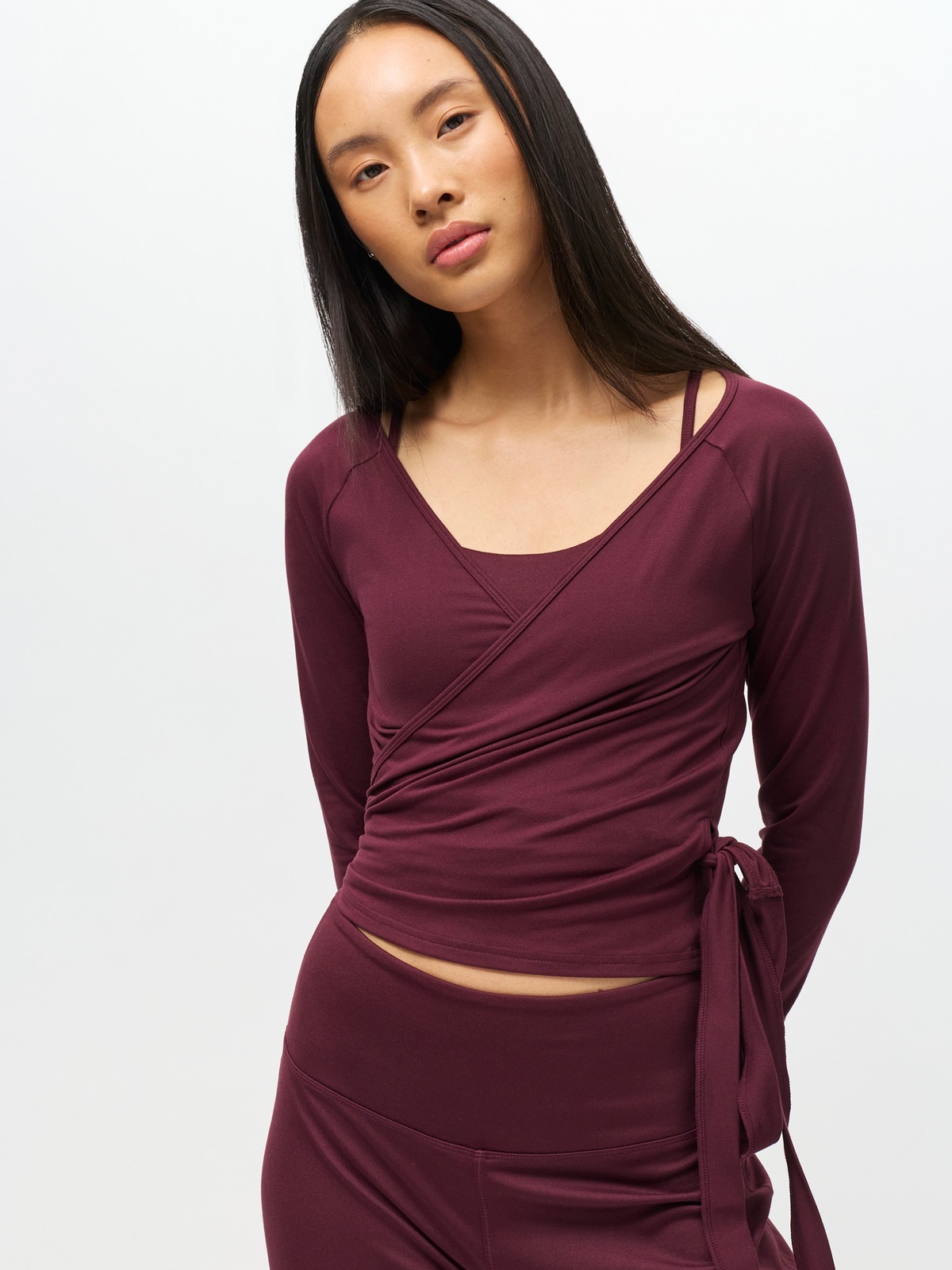 Röhnisch Smoothflex Wrap Top Burgunder