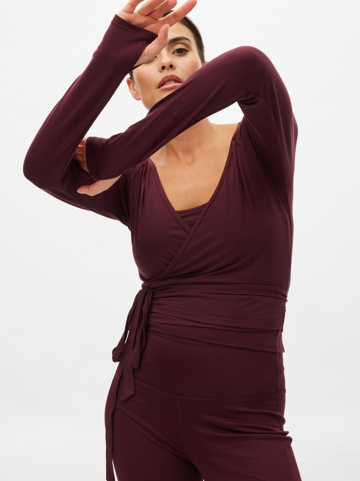 Röhnisch Smoothflex Wrap Top Burgunder