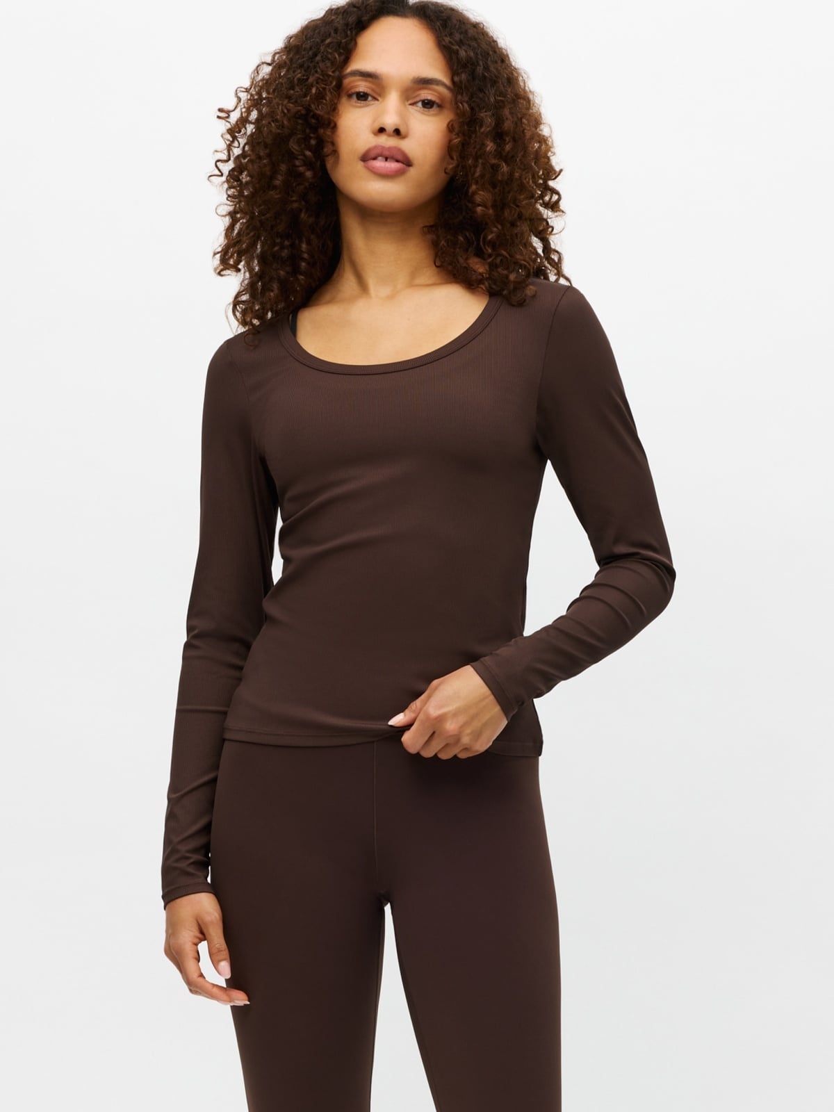 Röhnisch Rib Drymotion Long Sleeve Brun