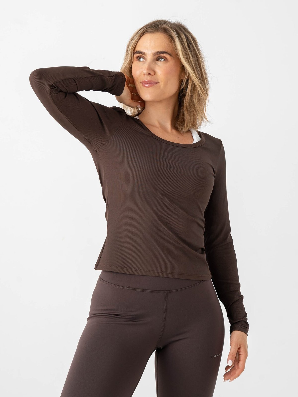 Röhnisch Rib Drymotion Long Sleeve Brun