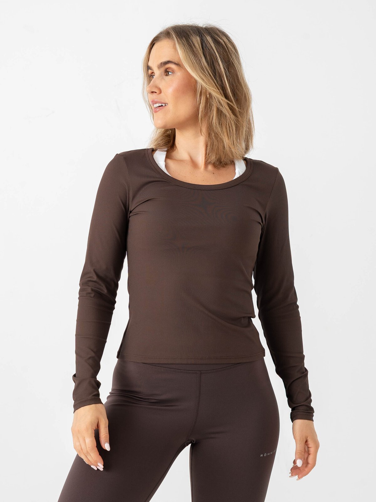 Röhnisch Rib Drymotion Long Sleeve Brun