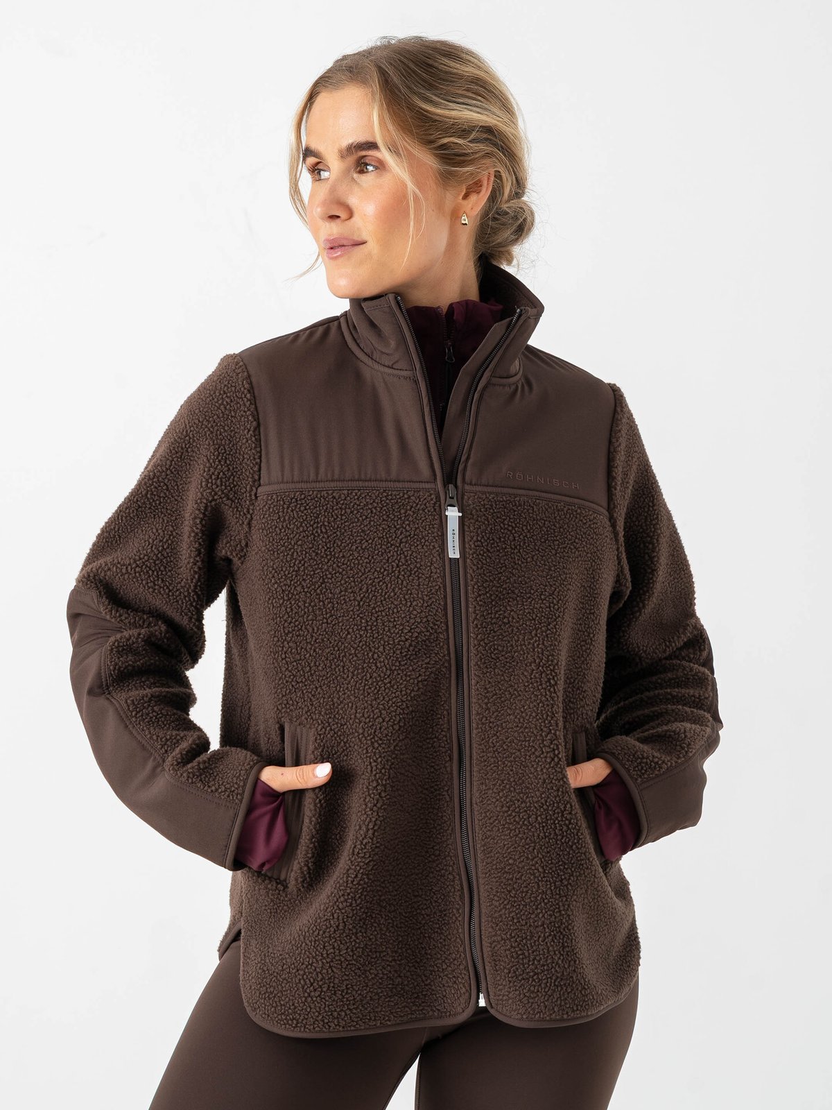 Röhnisch Phoebe Pile Jacket Brun