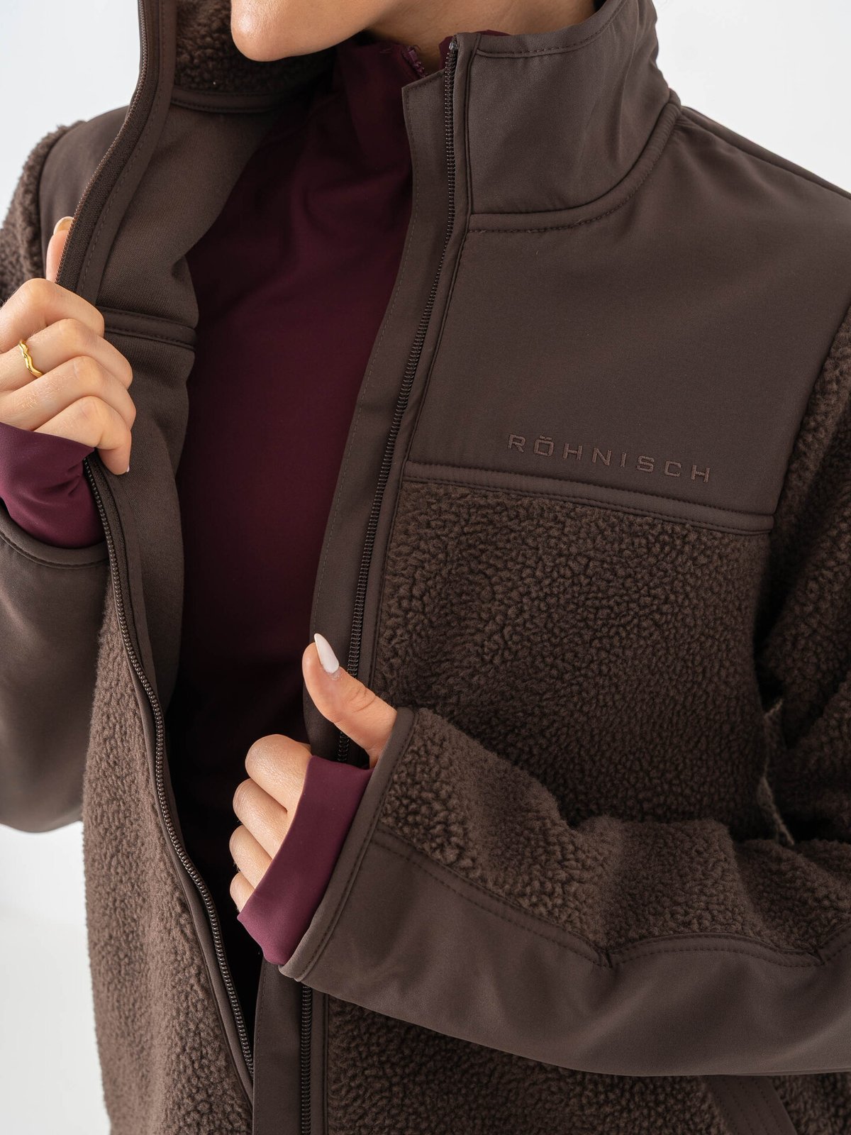 Röhnisch Phoebe Pile Jacket Brun