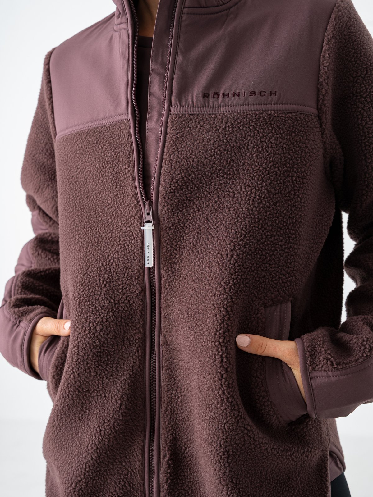 Röhnisch Phoebe Pile Jacket Huckleberry