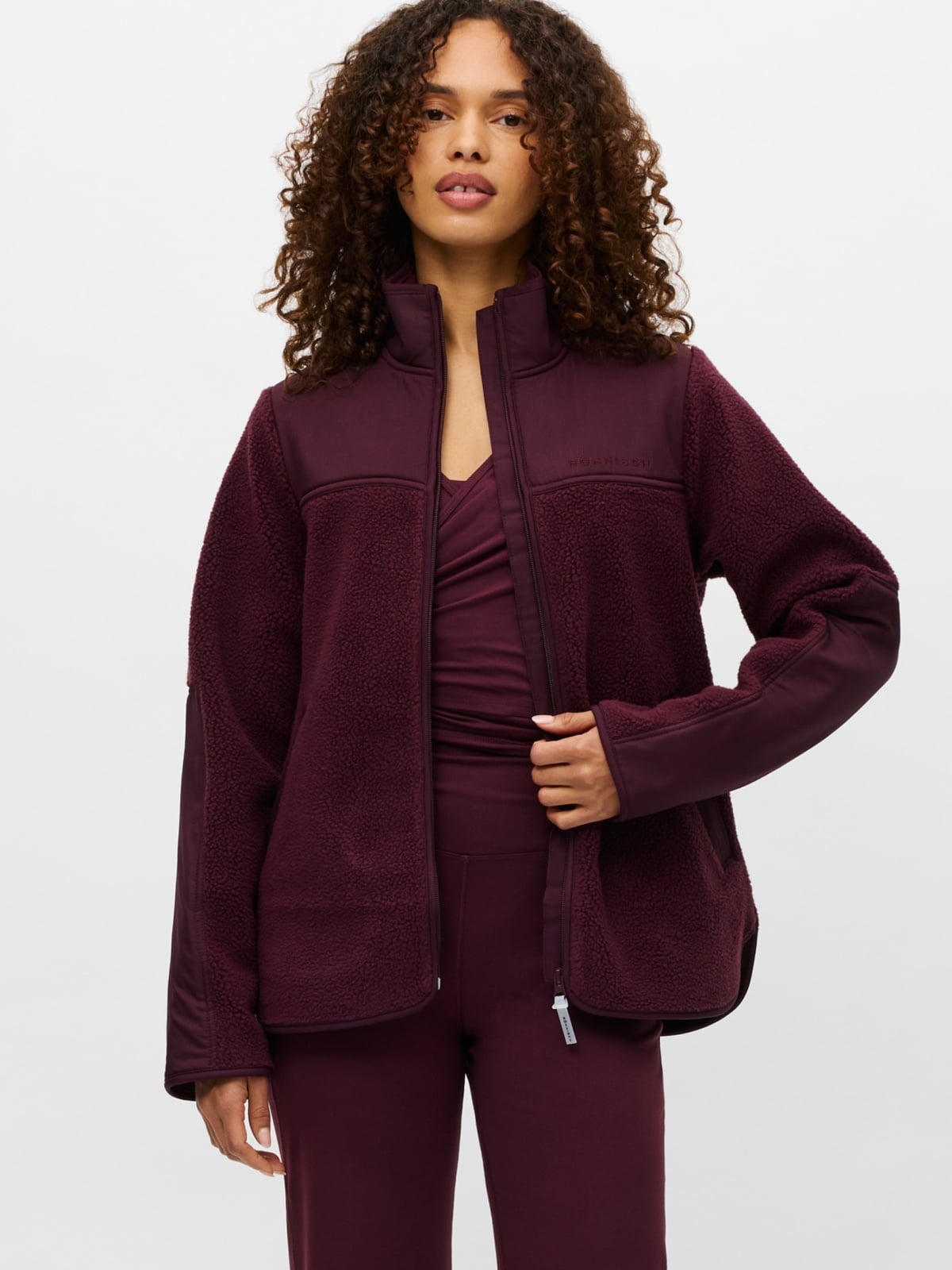 Röhnisch Phoebe Pile Jacket Burgunder
