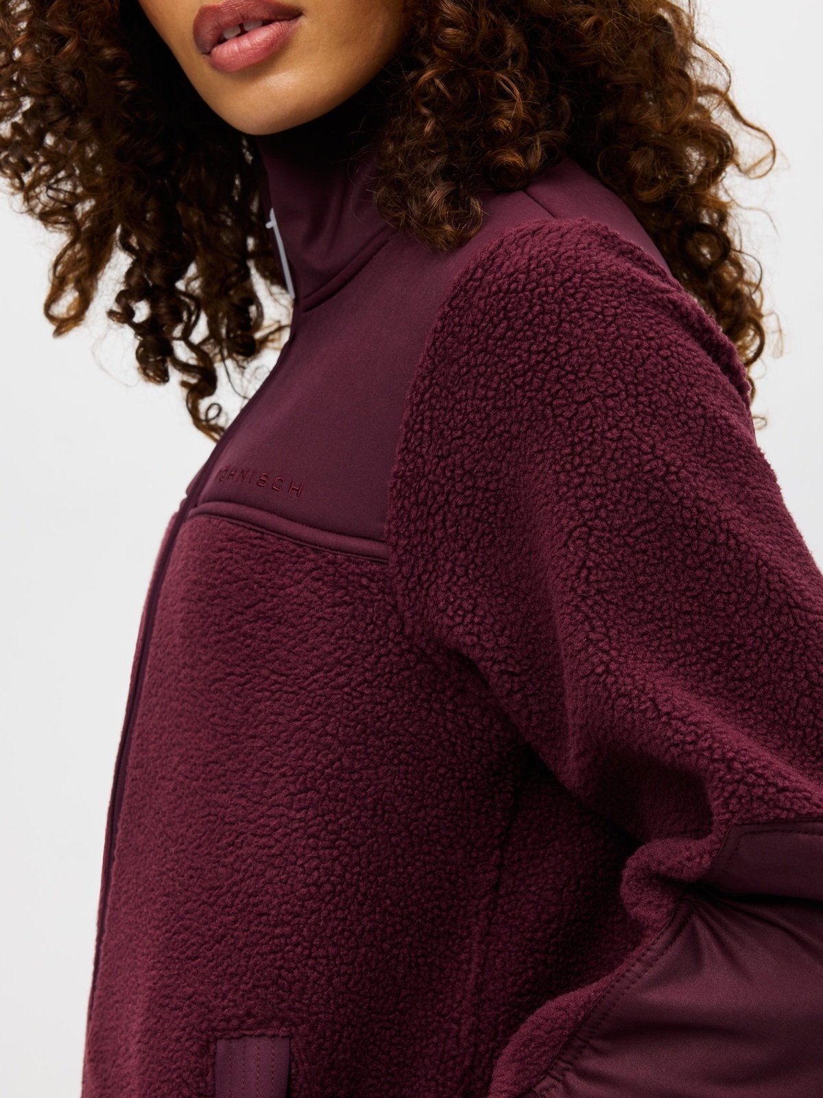 Röhnisch Phoebe Pile Jacket Burgunder