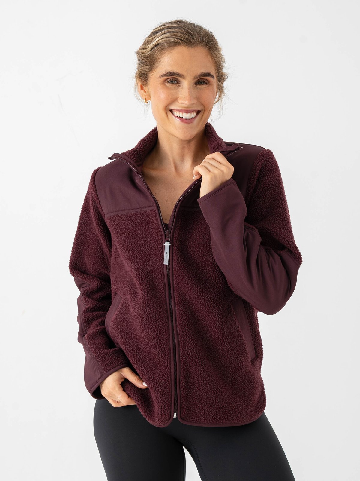 Röhnisch Phoebe Pile Jacket Burgunder
