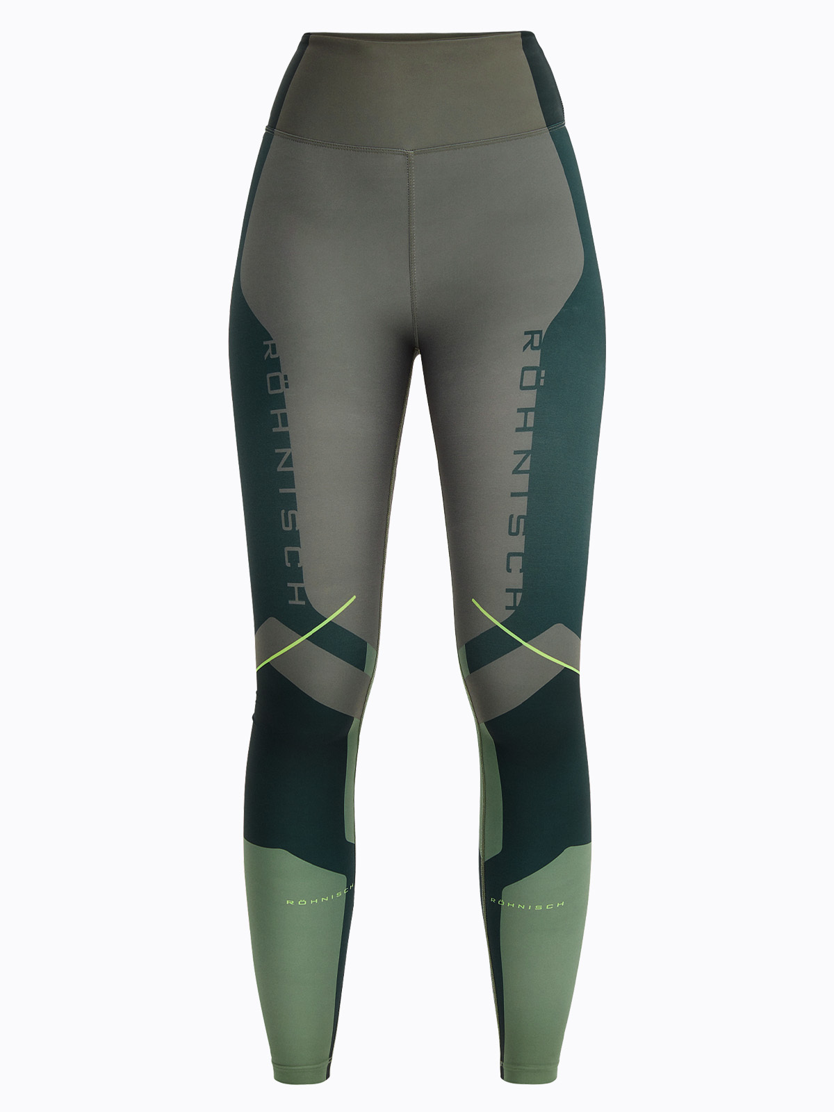 Röhnisch Block Printed Tights Green Block Print