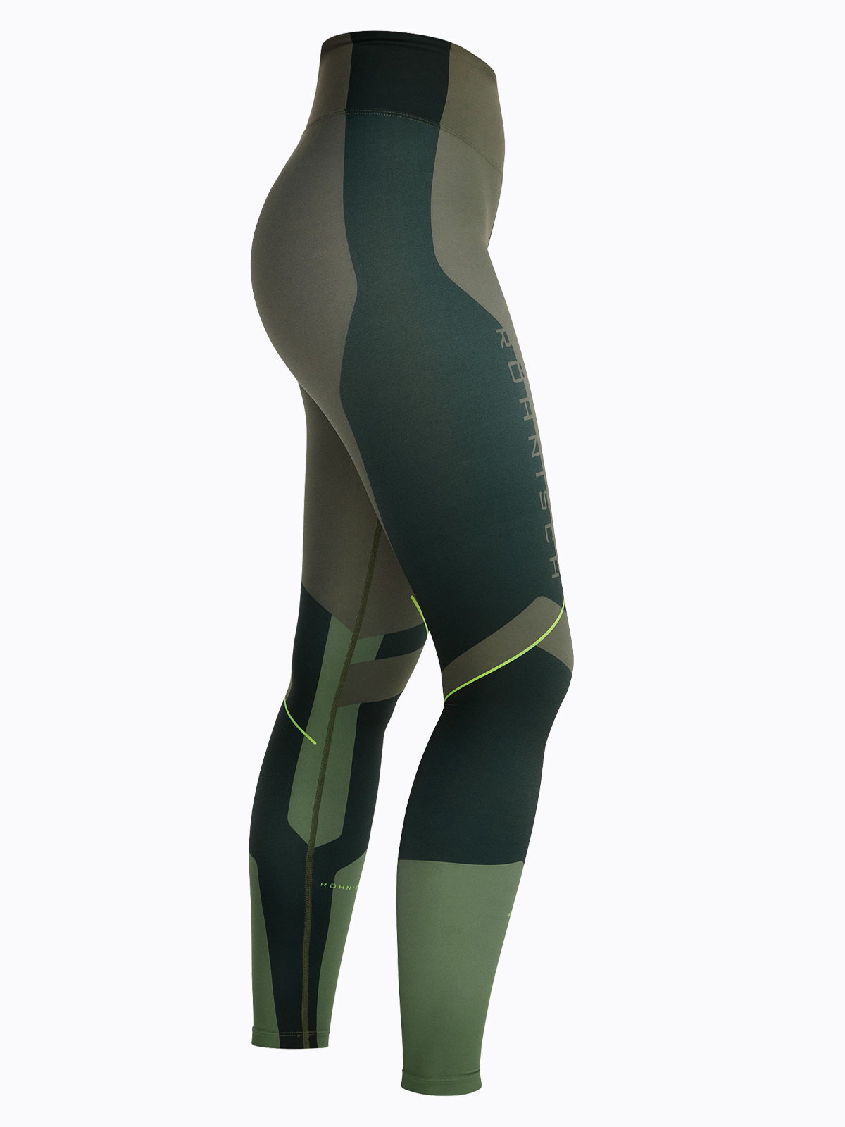 Röhnisch Block Printed Tights Green Block Print