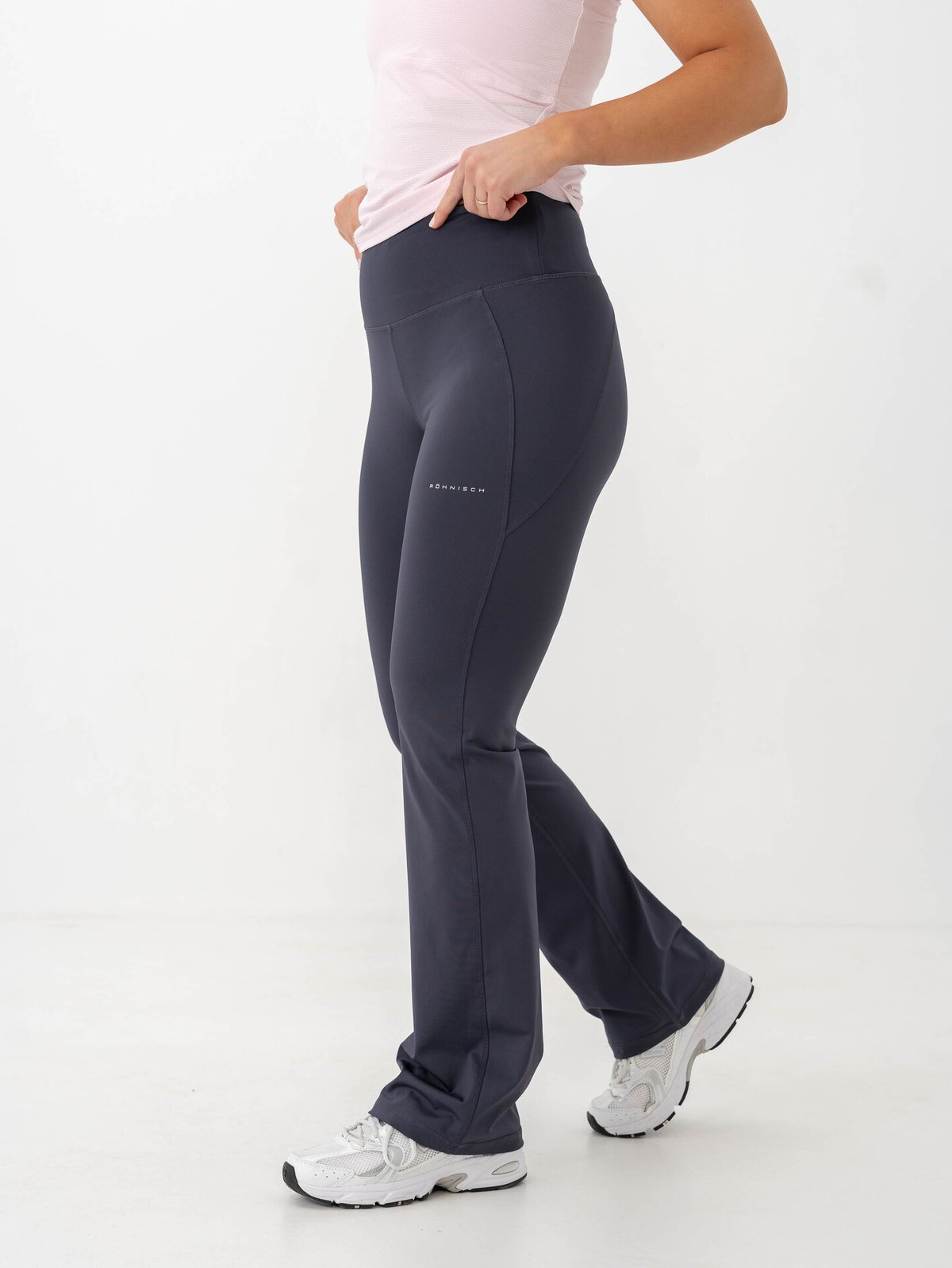 Röhnisch Flattering High Waist Pants Dark Grey Plum