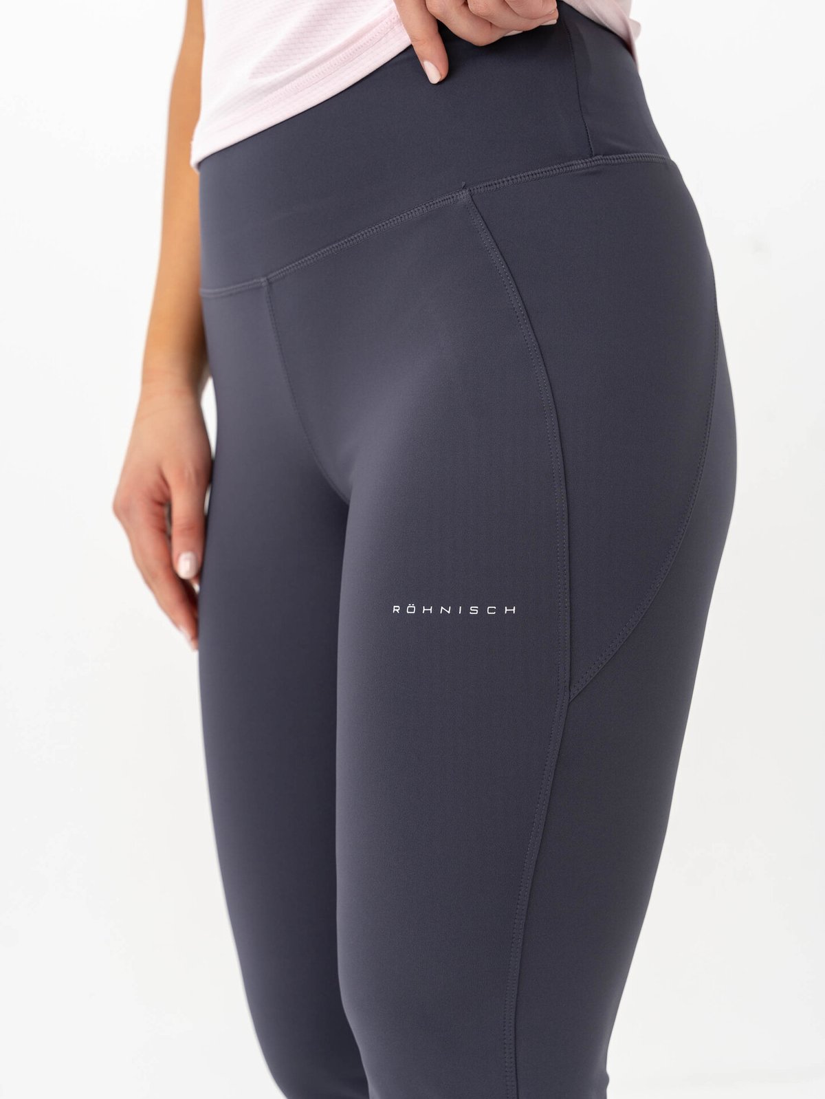 Röhnisch Flattering High Waist Pants Dark Grey Plum