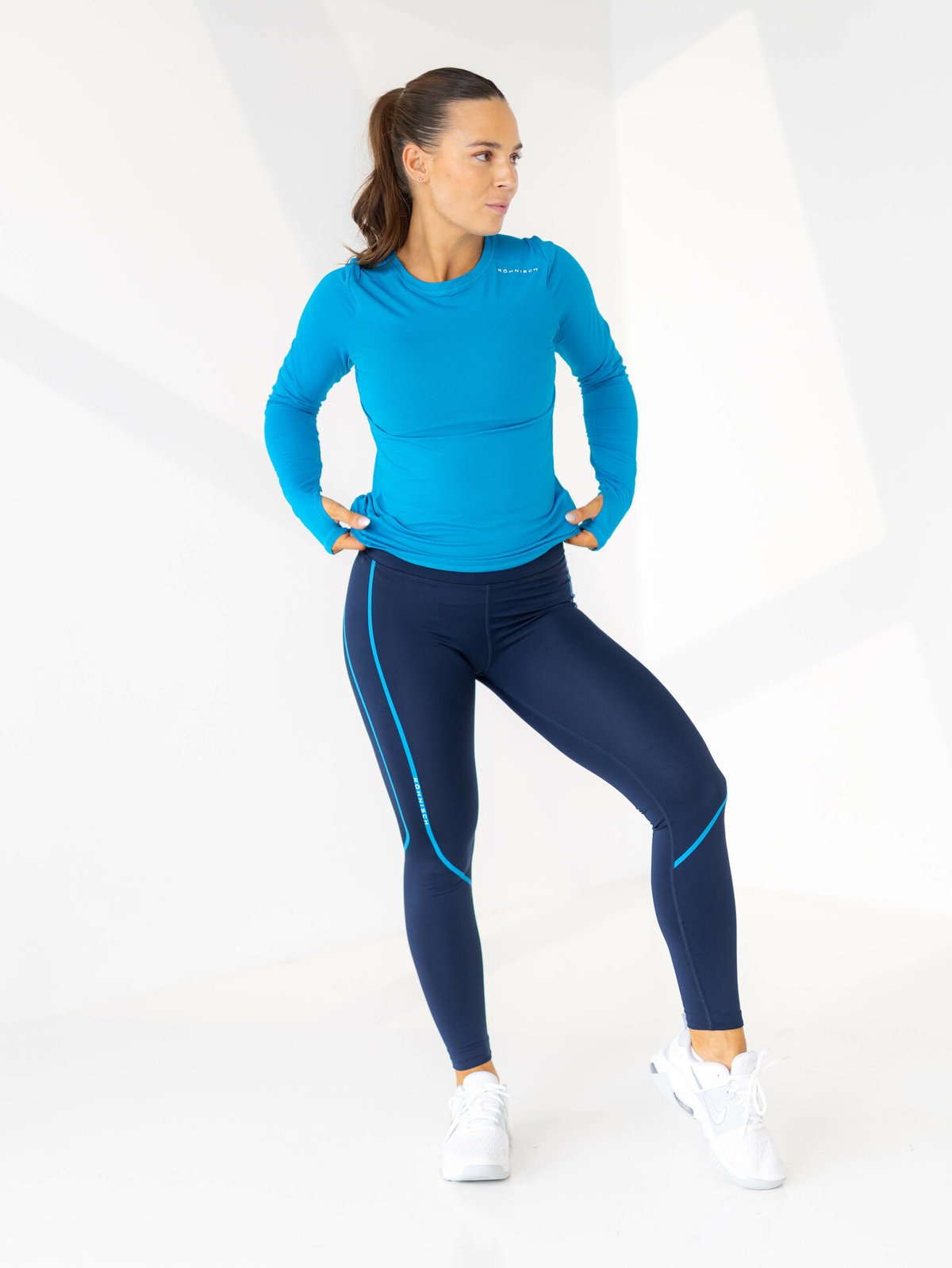 Röhnisch Jaquard Long Sleeve Blue Jewel