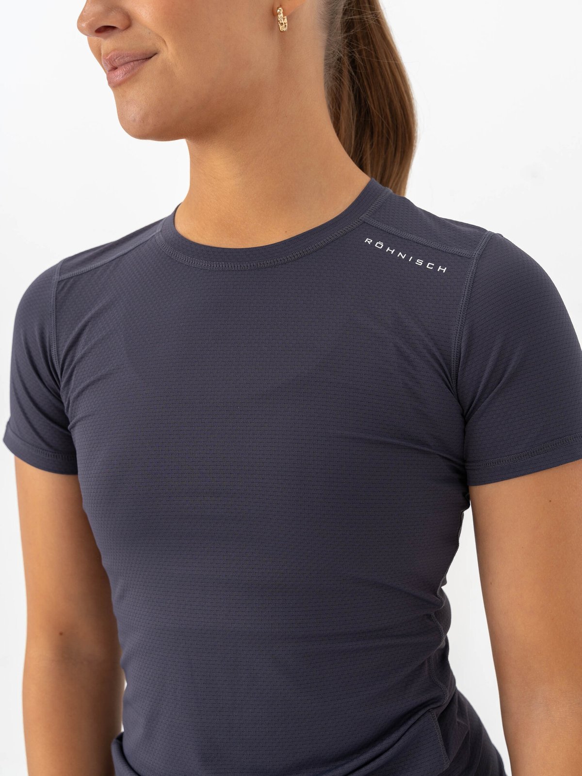Röhnisch Jacquard Tee Dk Grey Plum
