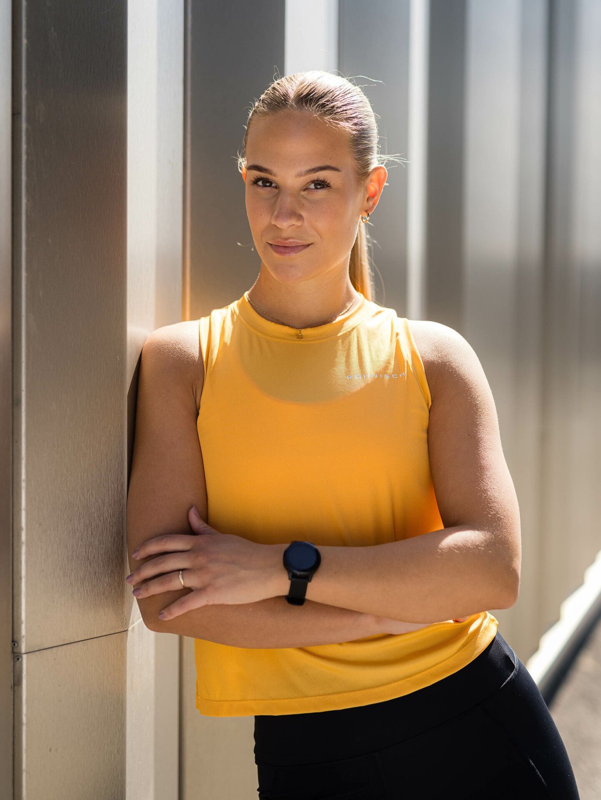 Röhnisch Rib Cropped Singlet Oransje